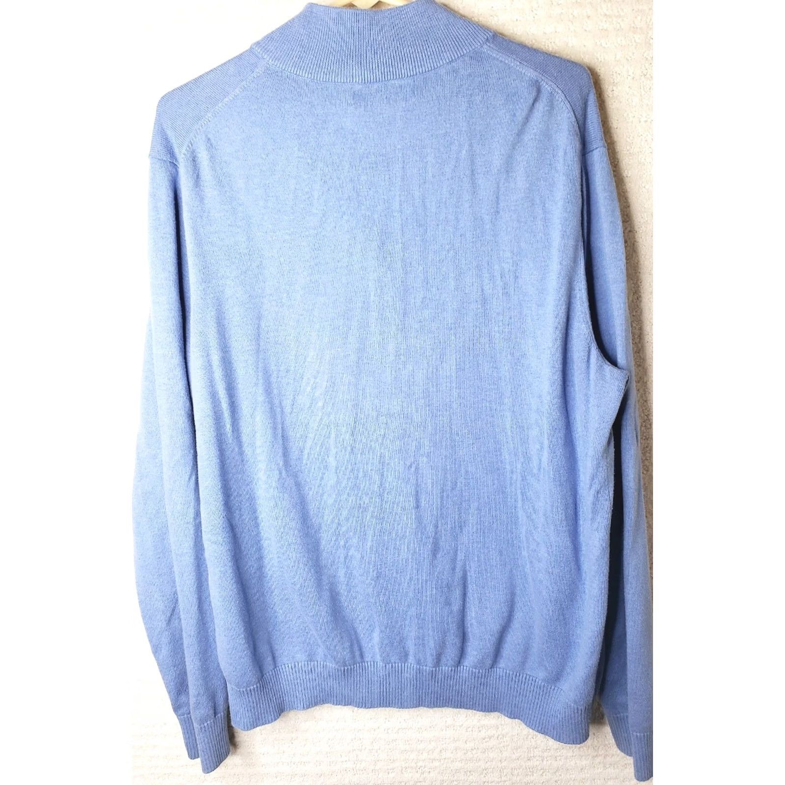 Vineyard Vines Vineyard Vines Men's Blue 1/4 Zip Cotton Pullover Sweater Long Sleeve L Cardigan/Top Size US L / EU 52-54 / 3 - 7 Thumbnail