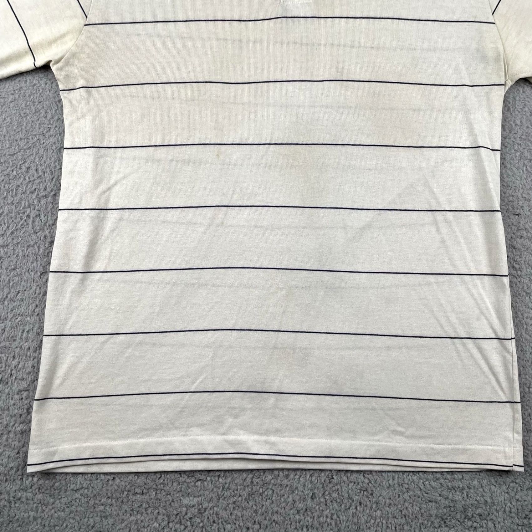 Vintage VINTAGE Mervyns Polo Shirt Striped White Men L Size US L / EU 52-54 / 3 - 7 Thumbnail