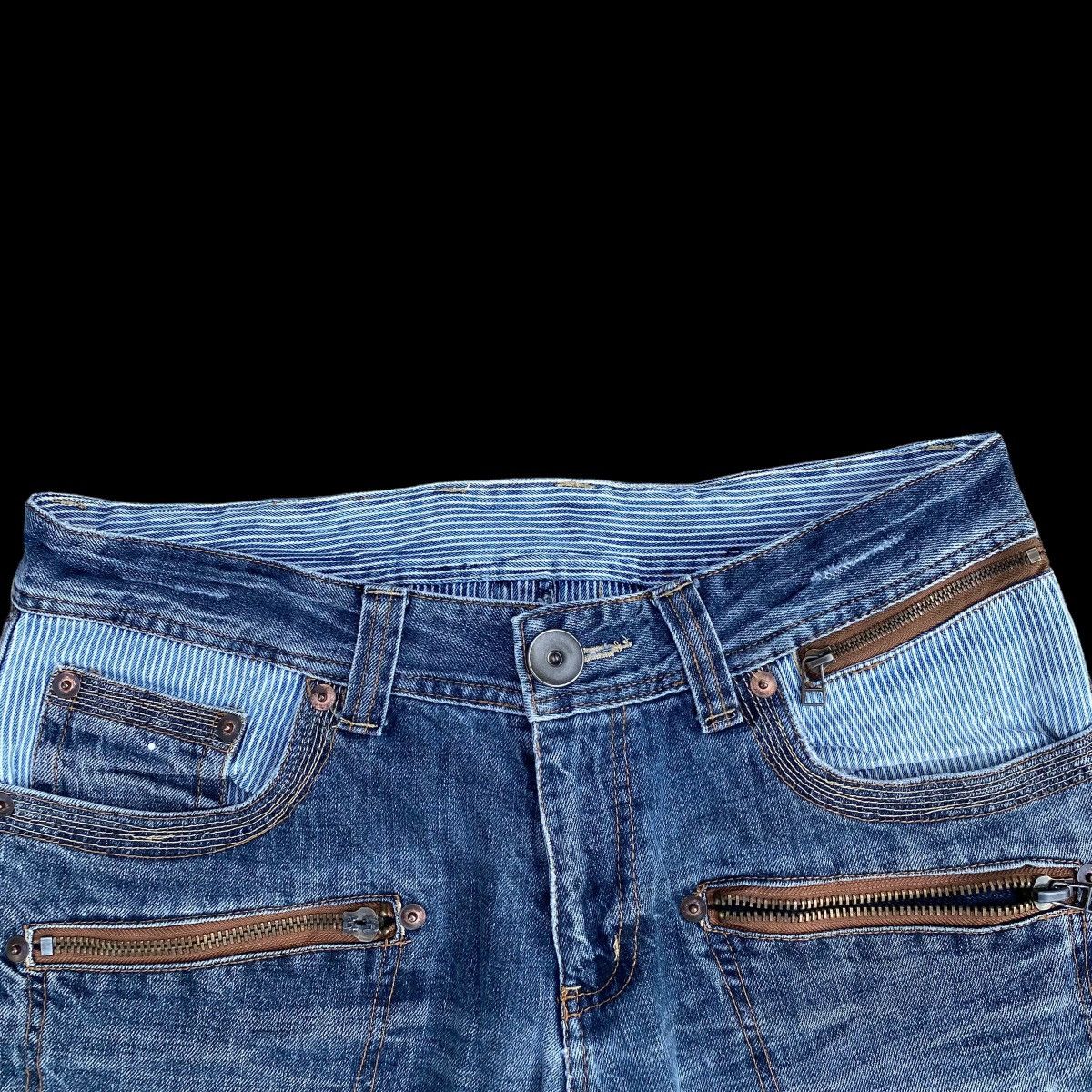 Japanese Brand Multi Pocket Made In Heaven Bondage Faded Blue Denim Jeans Size US 36 / EU 52 - 8 Thumbnail