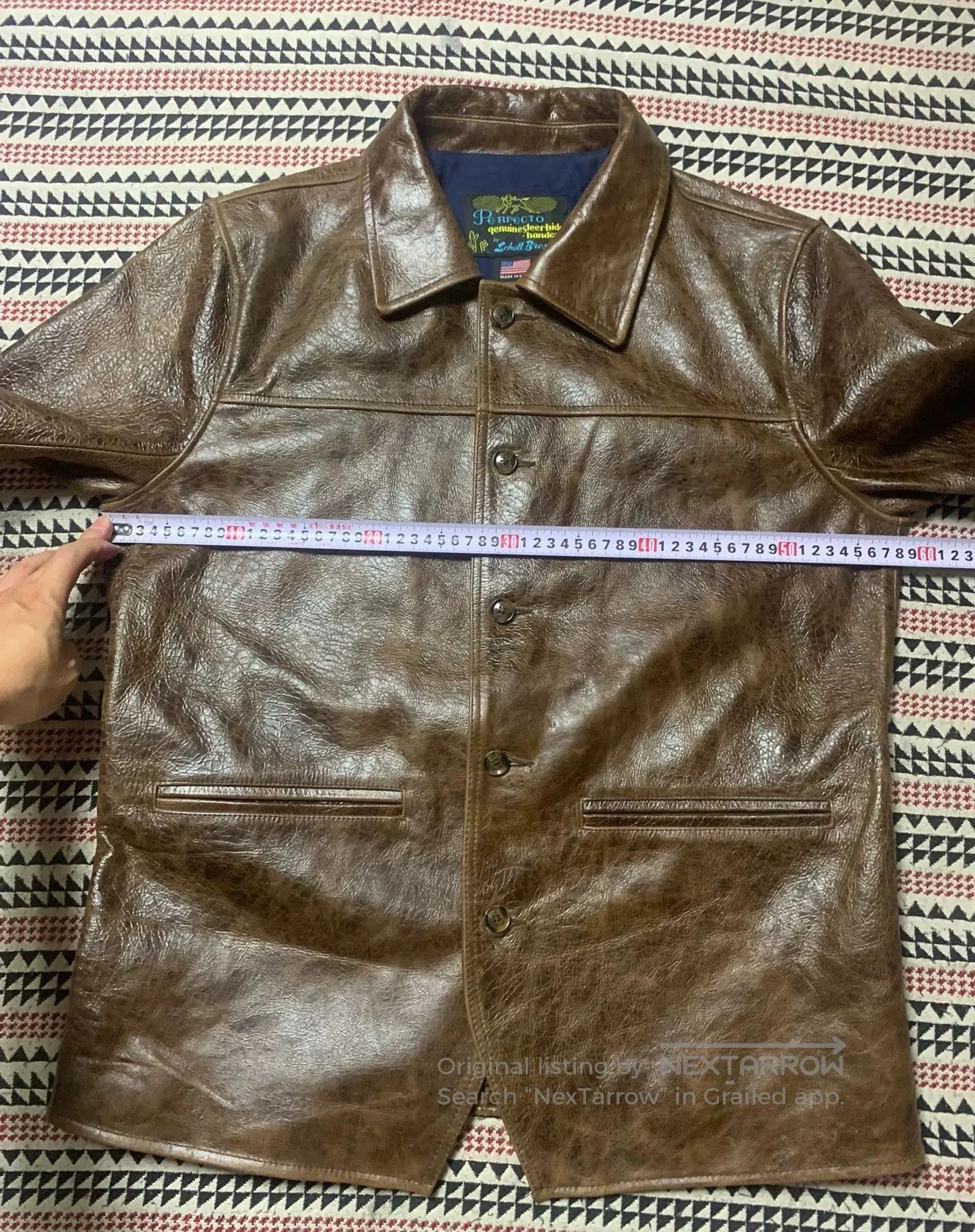 Schott brown leather jacket by Schott. Size US L / EU 52-54 / 3 - 9 Thumbnail