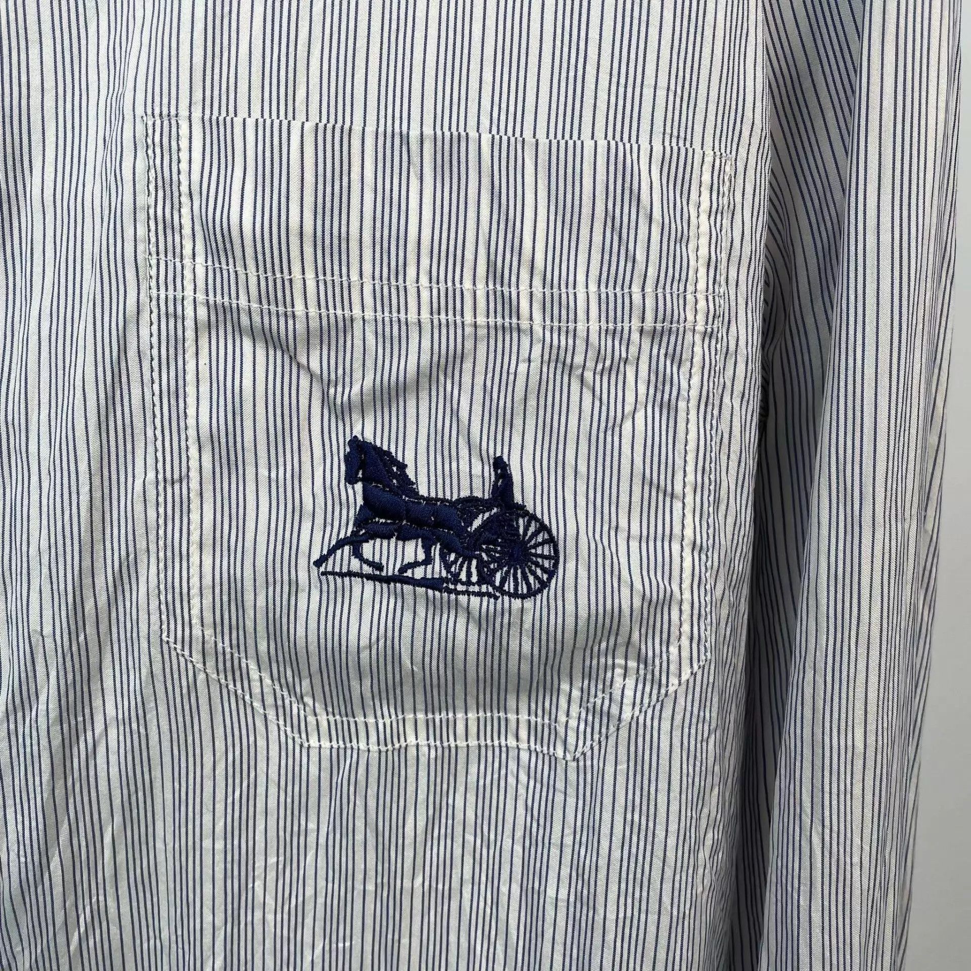Celine Celine 95 New LS Stripe Shirt FR 38 Size US S / EU 44-46 / 1 - 8 Thumbnail