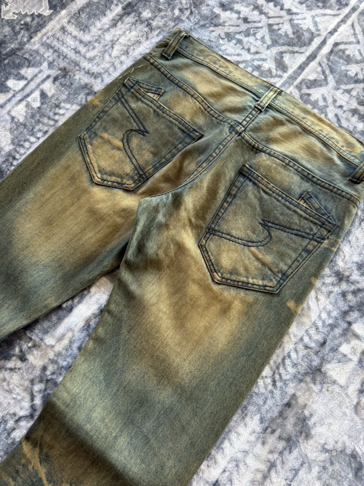 If Six Was Nine Flared Semantic Design Muddy Wash Claw Mark Jeans Size US 30 / EU 46 - 12 Thumbnail