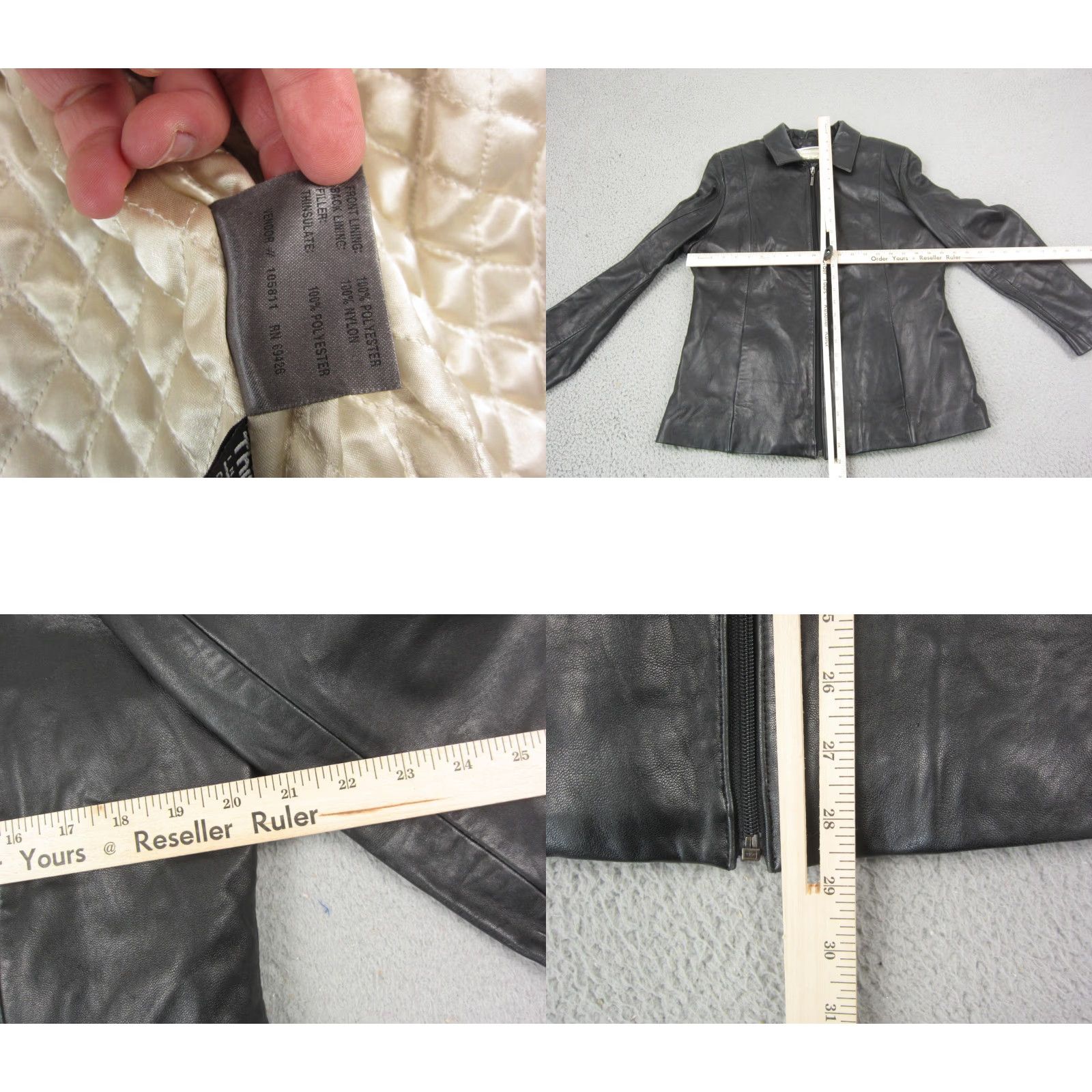 Vintage VINTAGE Wilsons Leather Jacket Womens Large Black Thinsulate Pelle Studio 90s Size L / US 10 / IT 46 - 8 Thumbnail