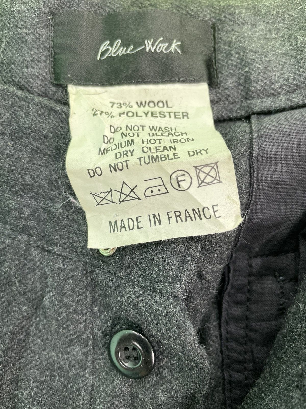 Japanese Brand Vtg 90s rare Blue Work wool pant Size US 31 - 7 Thumbnail