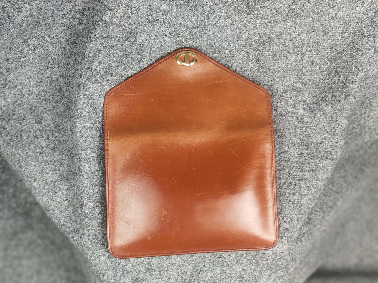 Dior Christian Dior Vintage 80s Envelope Clutch Brown Leather Bag Size ONE SIZE - 12 Thumbnail