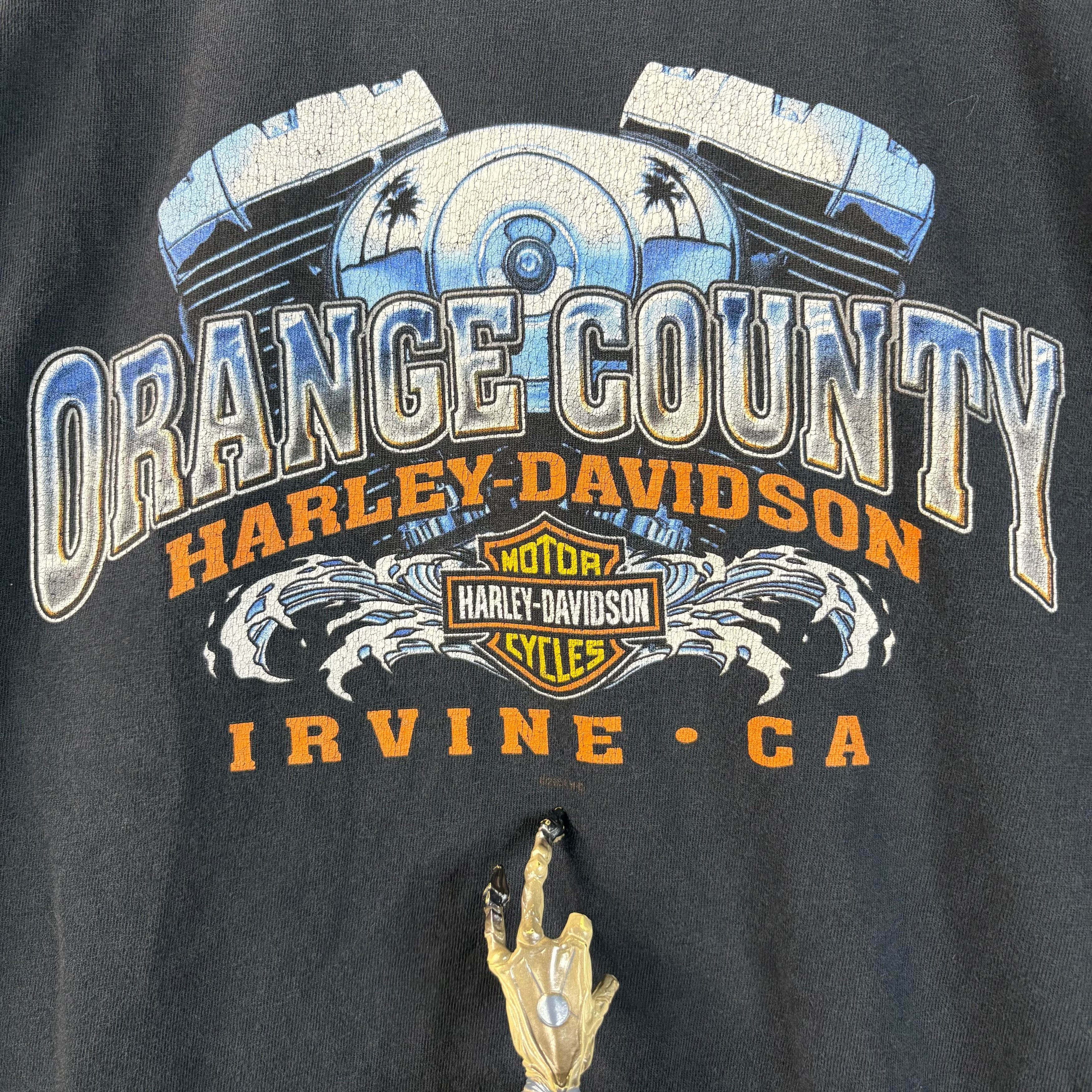 Vintage Y2K 2004 Harley Davidson Orange County, Irvine, CA Tee Size US L / EU 52-54 / 3 - 4 Thumbnail