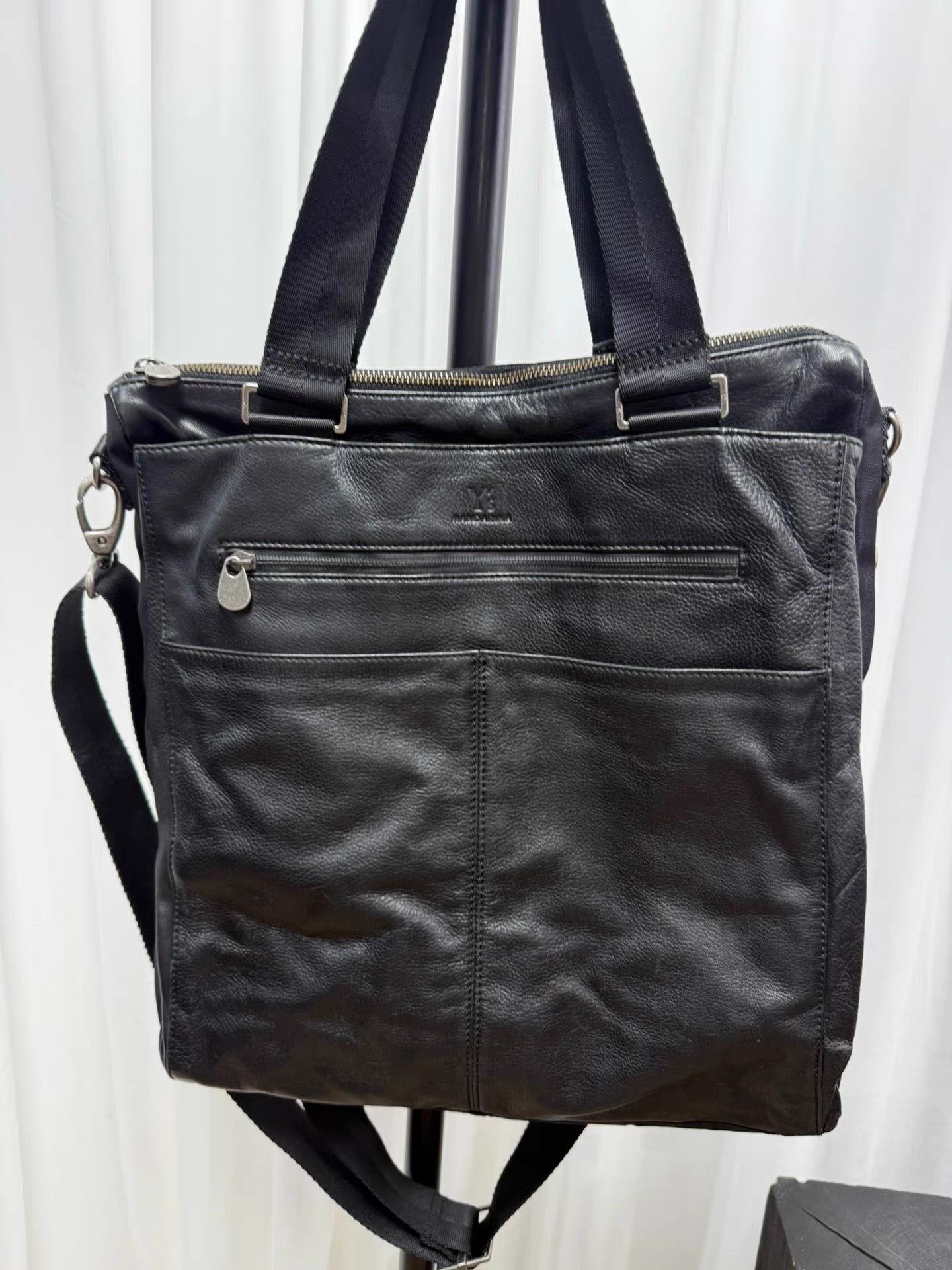yohji yamamoto y's Leather Panel Tote & Crossbody Bag K20