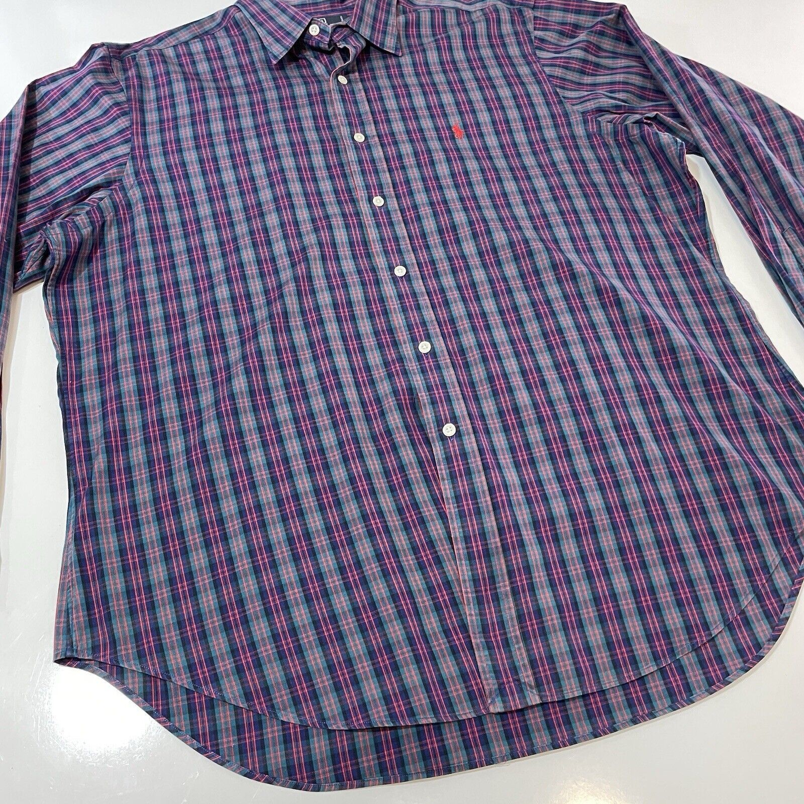 Polo Ralph Lauren Polo Ralph Lauren Men’s Button Shirt Blue Check Lowell Lg Size US L / EU 52-54 / 3 - 2 Thumbnail