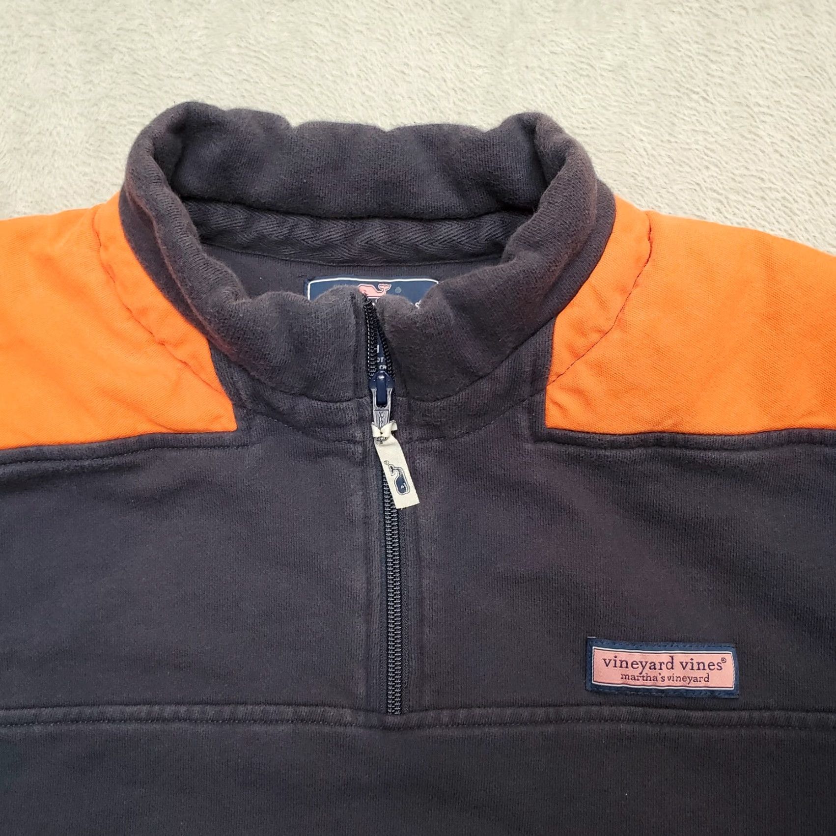 Vineyard Vines Vineyard Vines Sweater Mens M Orange 100% Cotton Long Sleeve 1/4 Zip Pullover Golf Casual Mens Size US M / EU 48-50 / 2 - 3 Thumbnail