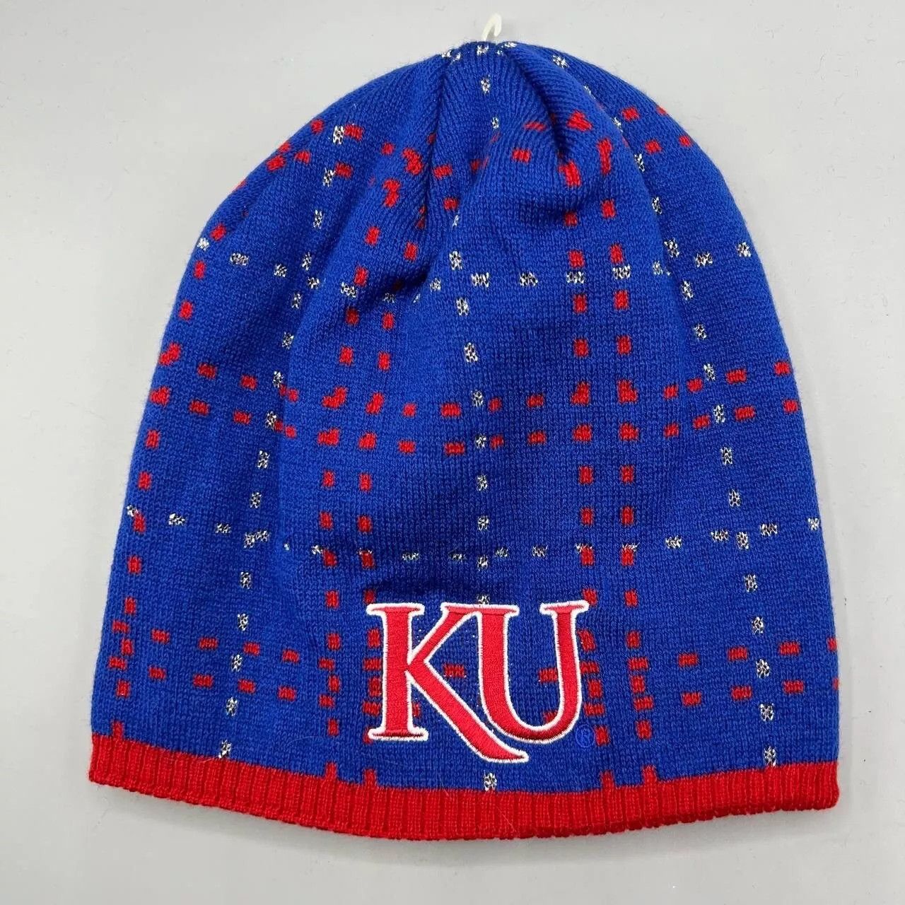 Adidas Kansas Jayhawks KU Hat Men Blue Adidas Beanie Cap New Adult Size ONE SIZE - 1 Thumbnail
