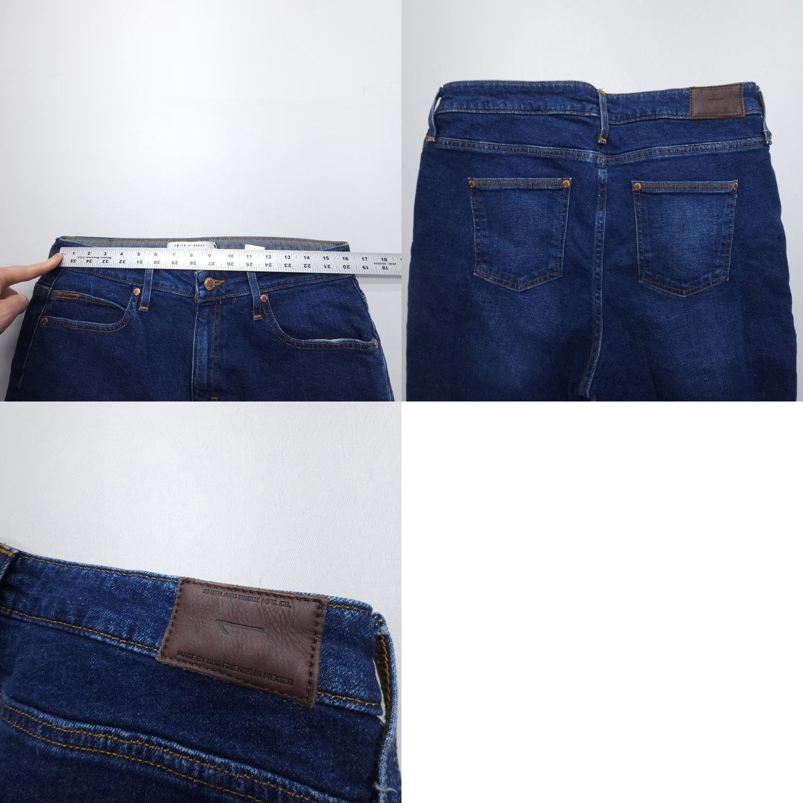 Vintage Smith & Rogue Jeans Womens No 77 High Rise Skinny Size 32 x 30 Dark Wash Western Size 24" / US 00 / IT 34 - 8 Thumbnail