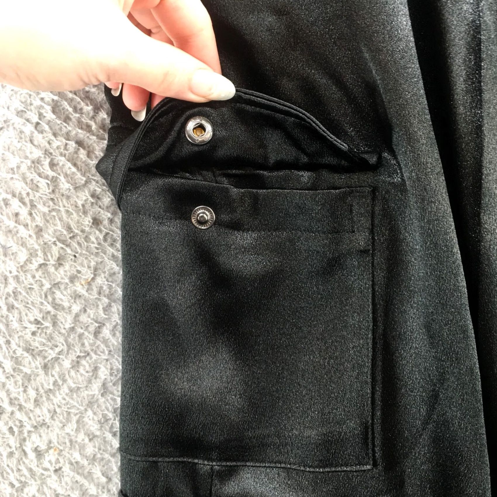 Vintage A New Day Cargo Pants Womens 12 Black Hi-Rise Pleated Front NEW / Pants / Regular / Black Size 34" / US 12 / IT 48 - 6 Thumbnail