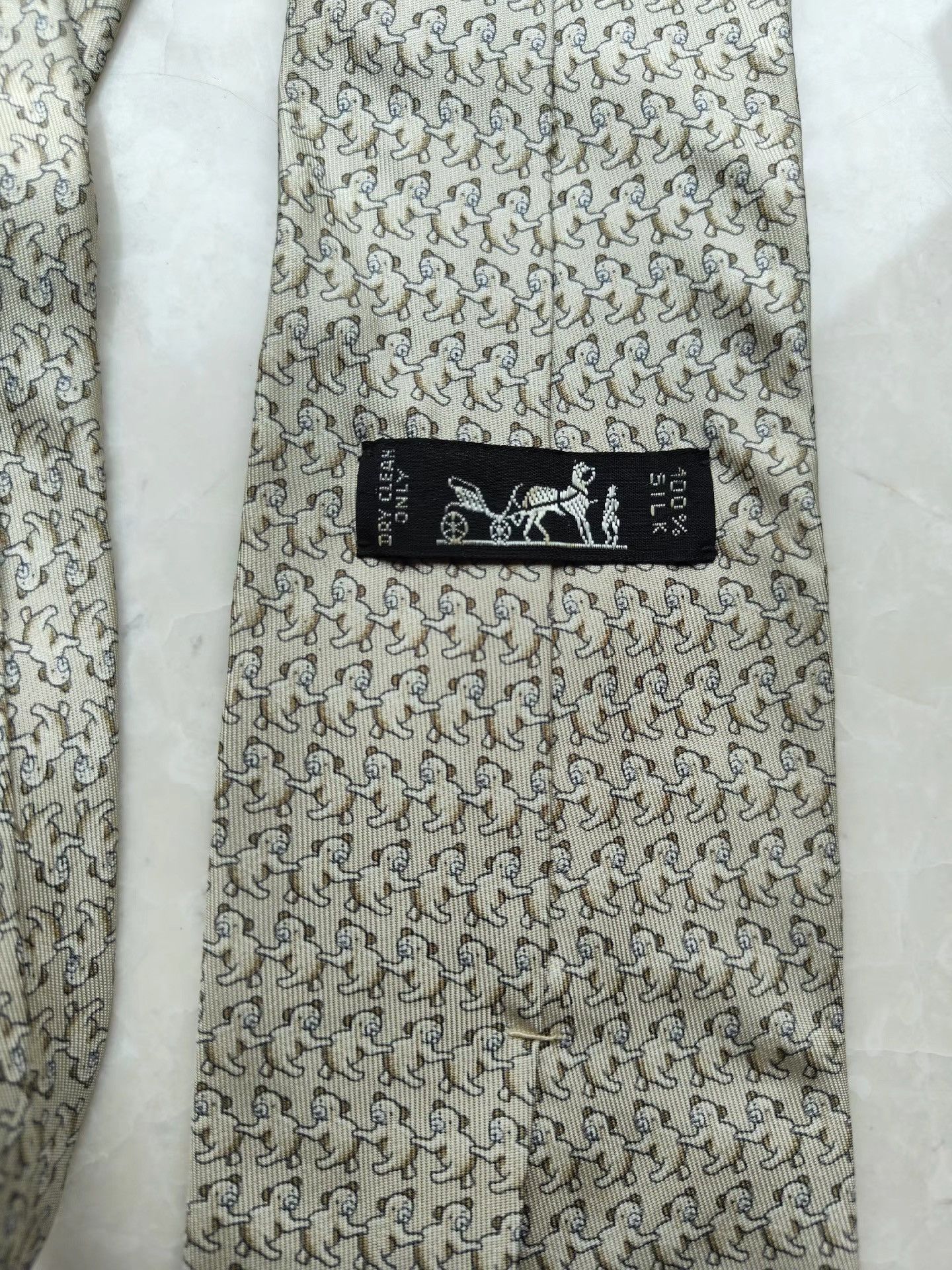 Hermes Hermes Men's Tie K29 Size ONE SIZE - 3 Thumbnail