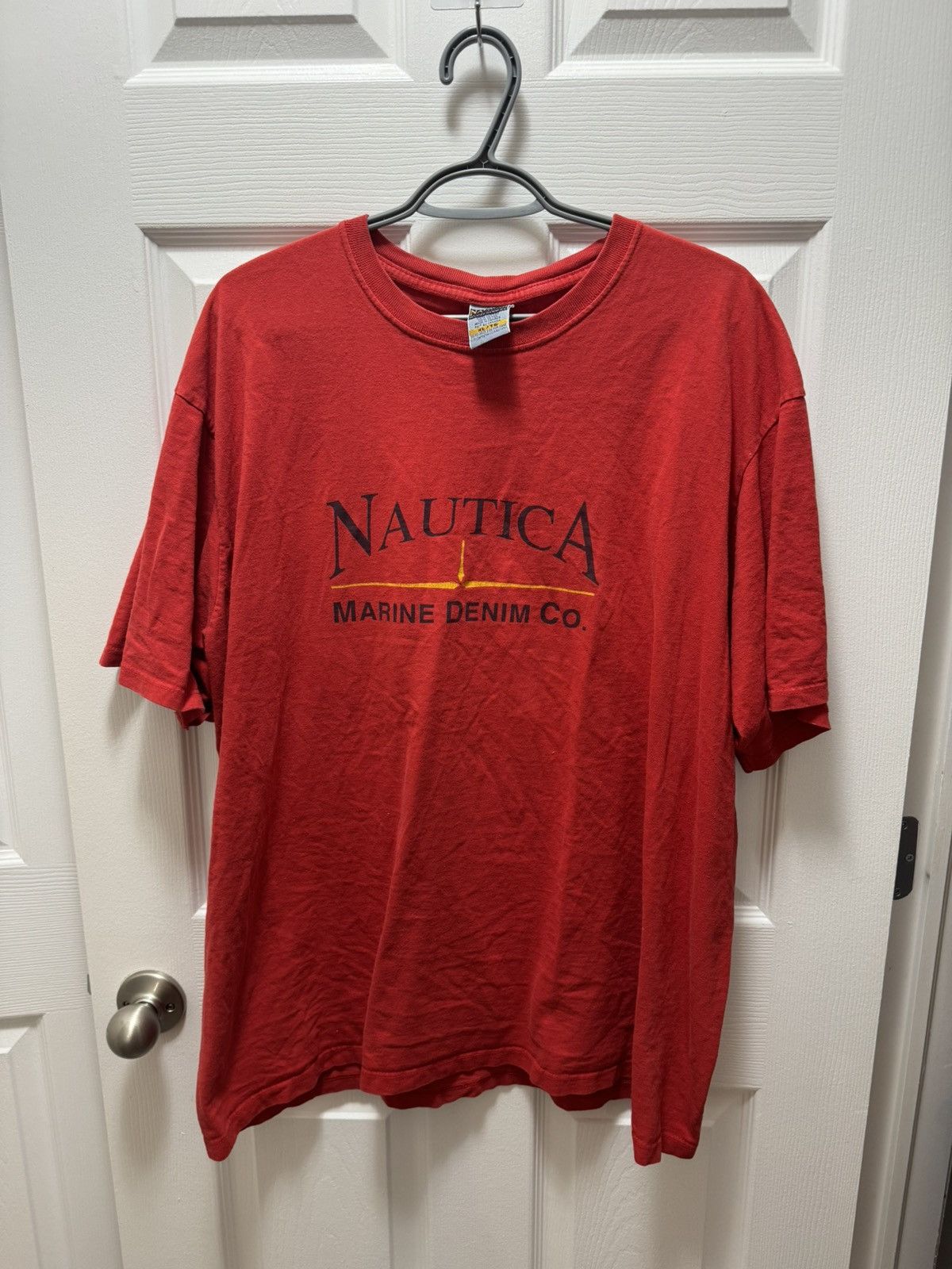 Nautica Nautica Marine Denim Vintage Cotton Shirt Red Logo Size US XL / EU 56 / 4 - 1 Thumbnail