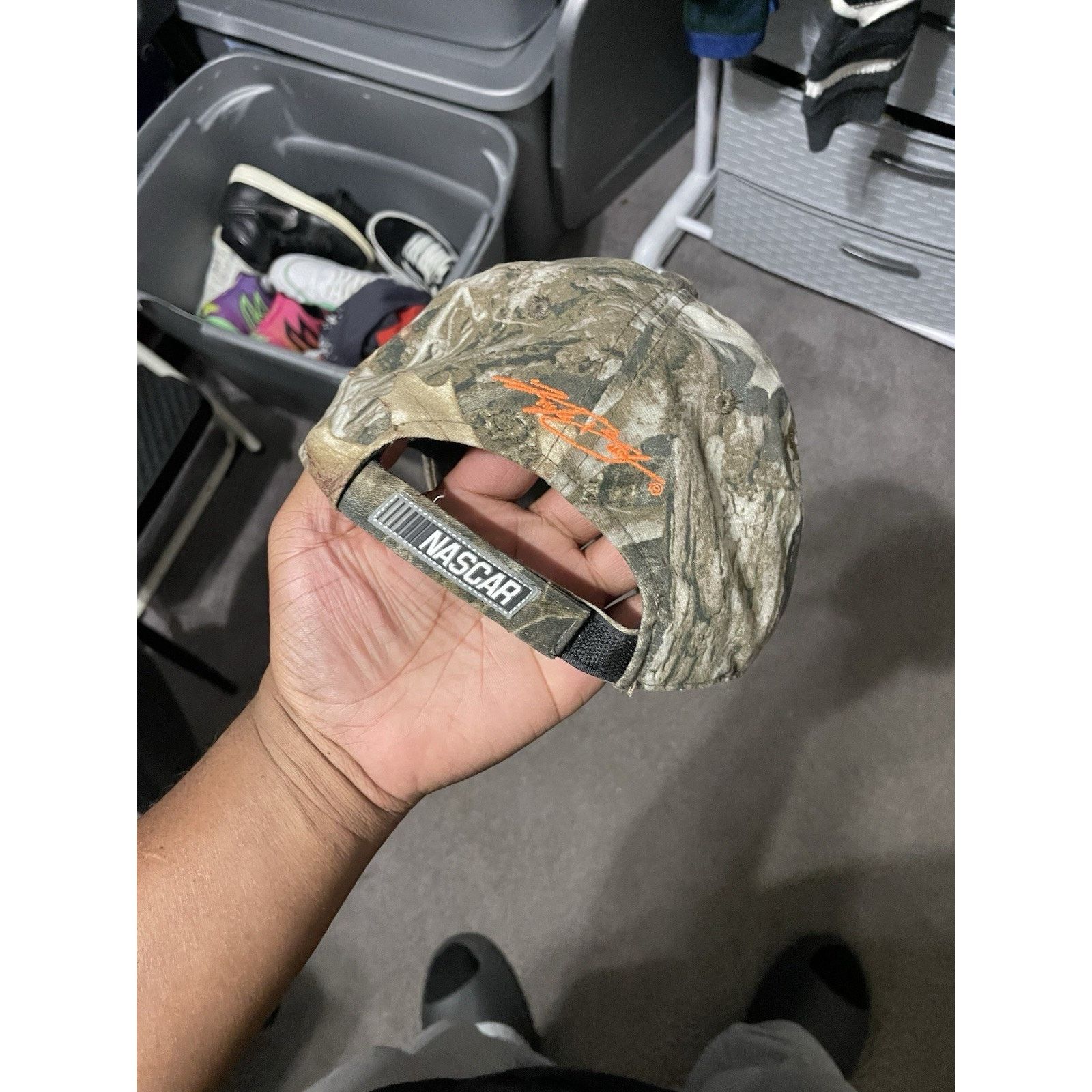 NASCAR KYLE BUSCH FLAME REALTREE CAMO ADJUSTABLE CAP Size ONE SIZE - 2 Thumbnail