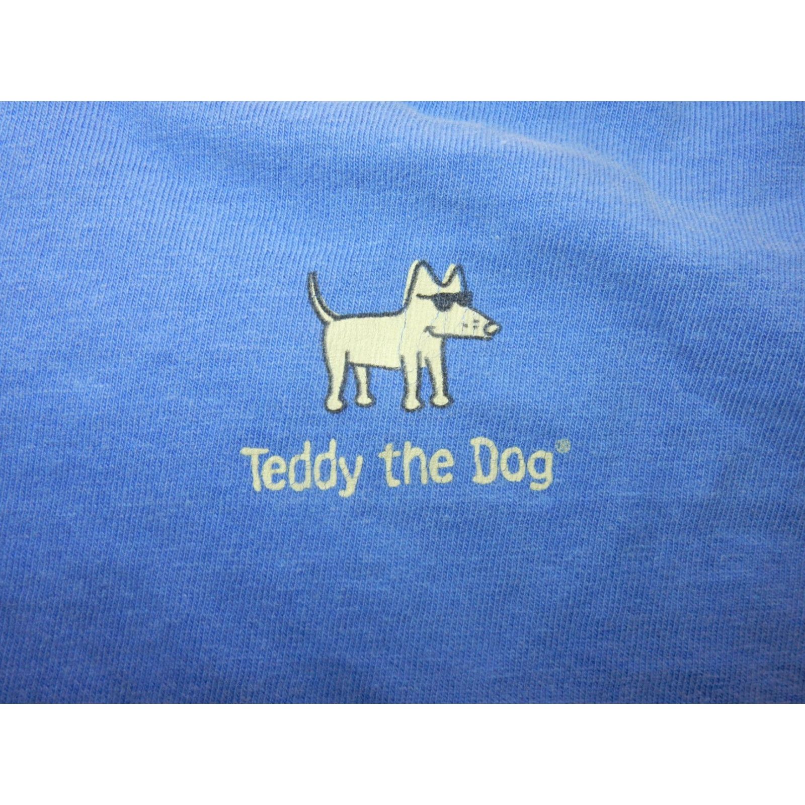 Vintage Teddy The Dog Men's T Shirt L Blue Graphic Print Short Sleeve Shirt Mens Size L Size US L / EU 52-54 / 3 - 4 Thumbnail