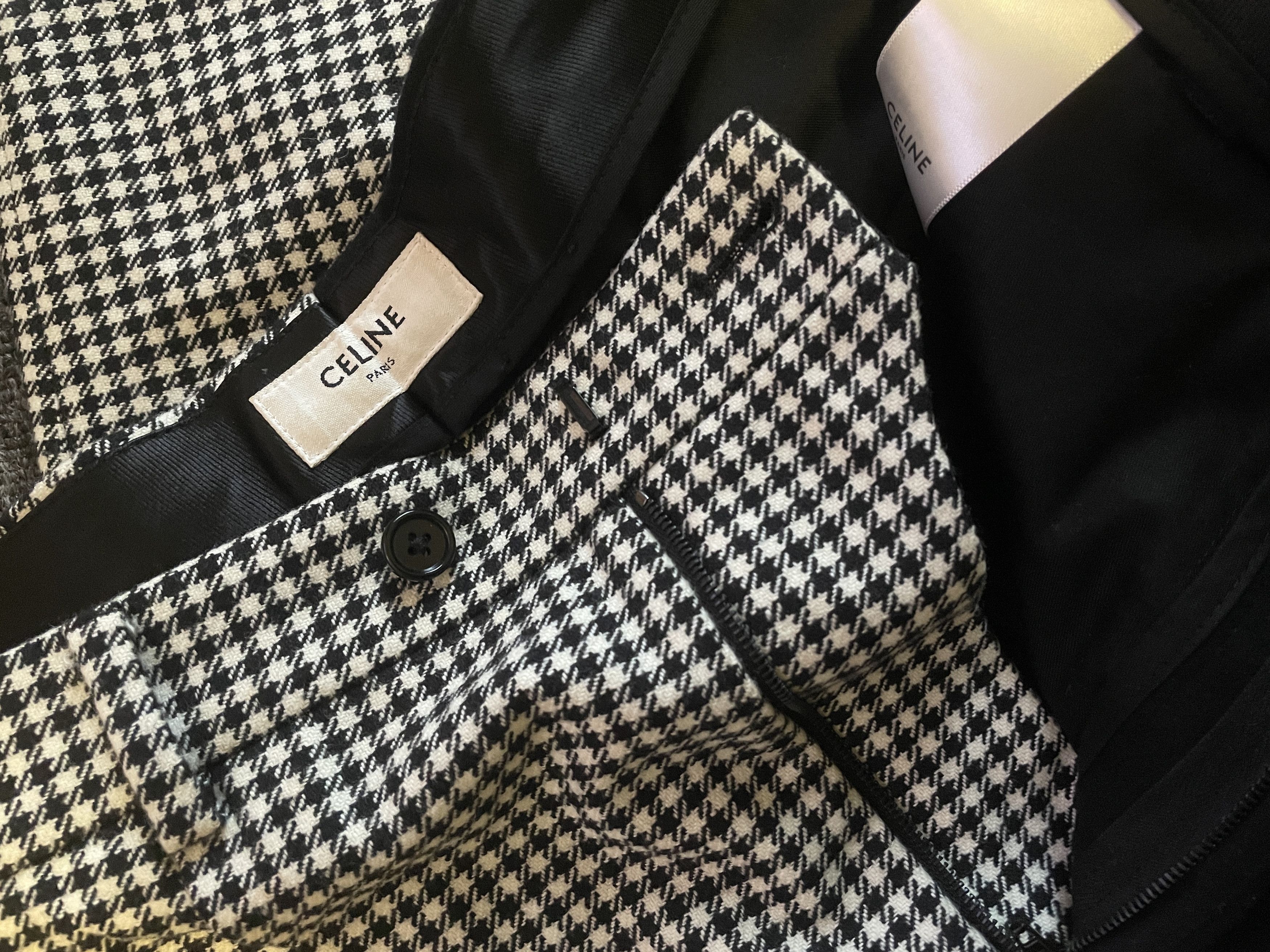 Celine Celine Mens 21AW Thick Wool Patchwork Wide Leg Pants size 48 Size US 32 / EU 48 - 5 Thumbnail