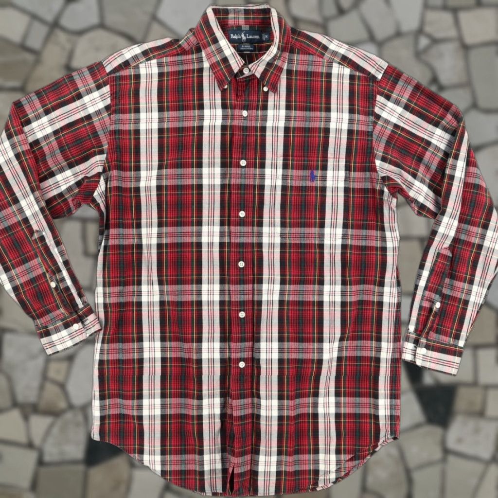 Ralph Lauren Ralph Lauren Blaire Oxford Plaid Long Sleeve Button Down Shirt Red Men's M Shirts Mens Size US M / EU 48-50 / 2 - 1 Thumbnail
