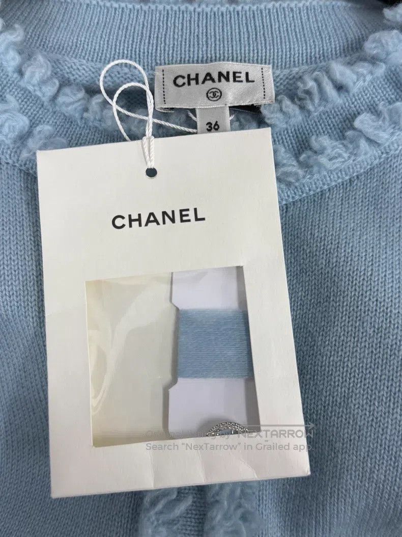 Chanel Chanel 25S blue cashmere knitted cardigan coat Size XS / US 0-2 / IT 36-38 - 4 Thumbnail
