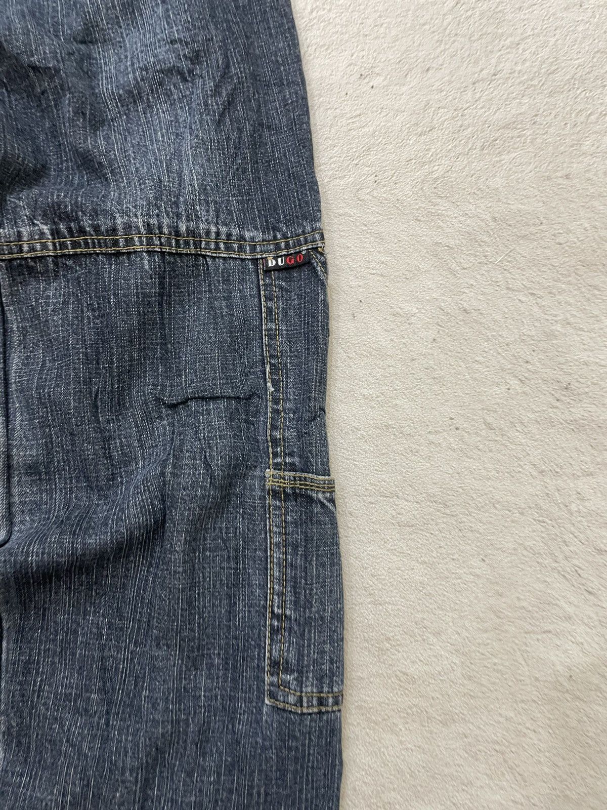 Japanese Brand 2000s Japan Raw Denim Carpenter Jeans Washed Y2K loose fit Size US 31 - 11 Thumbnail