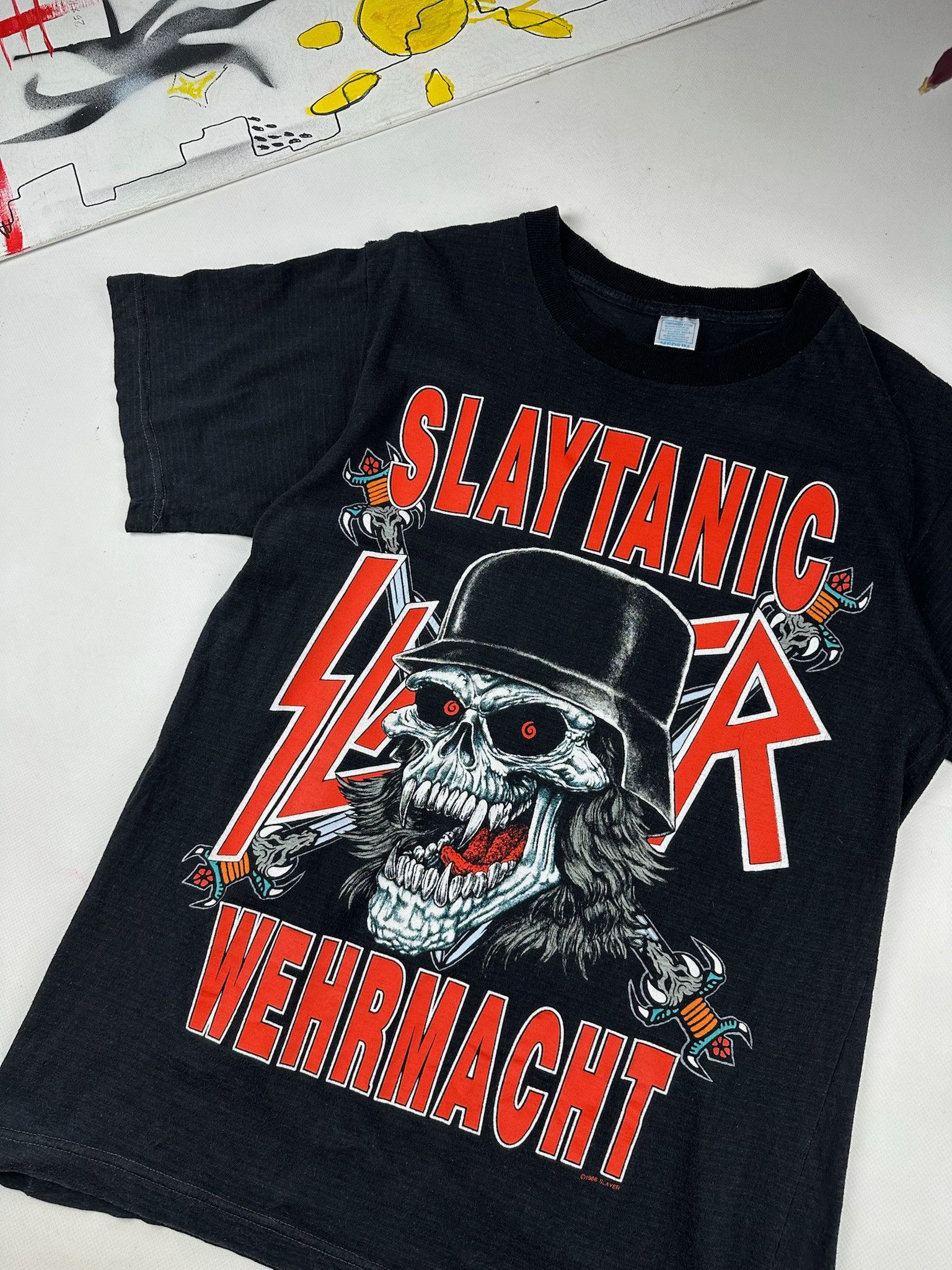 Vintage Slayer tshirt slaytanic vintage Size US M / EU 48-50 / 2 - 6 Thumbnail