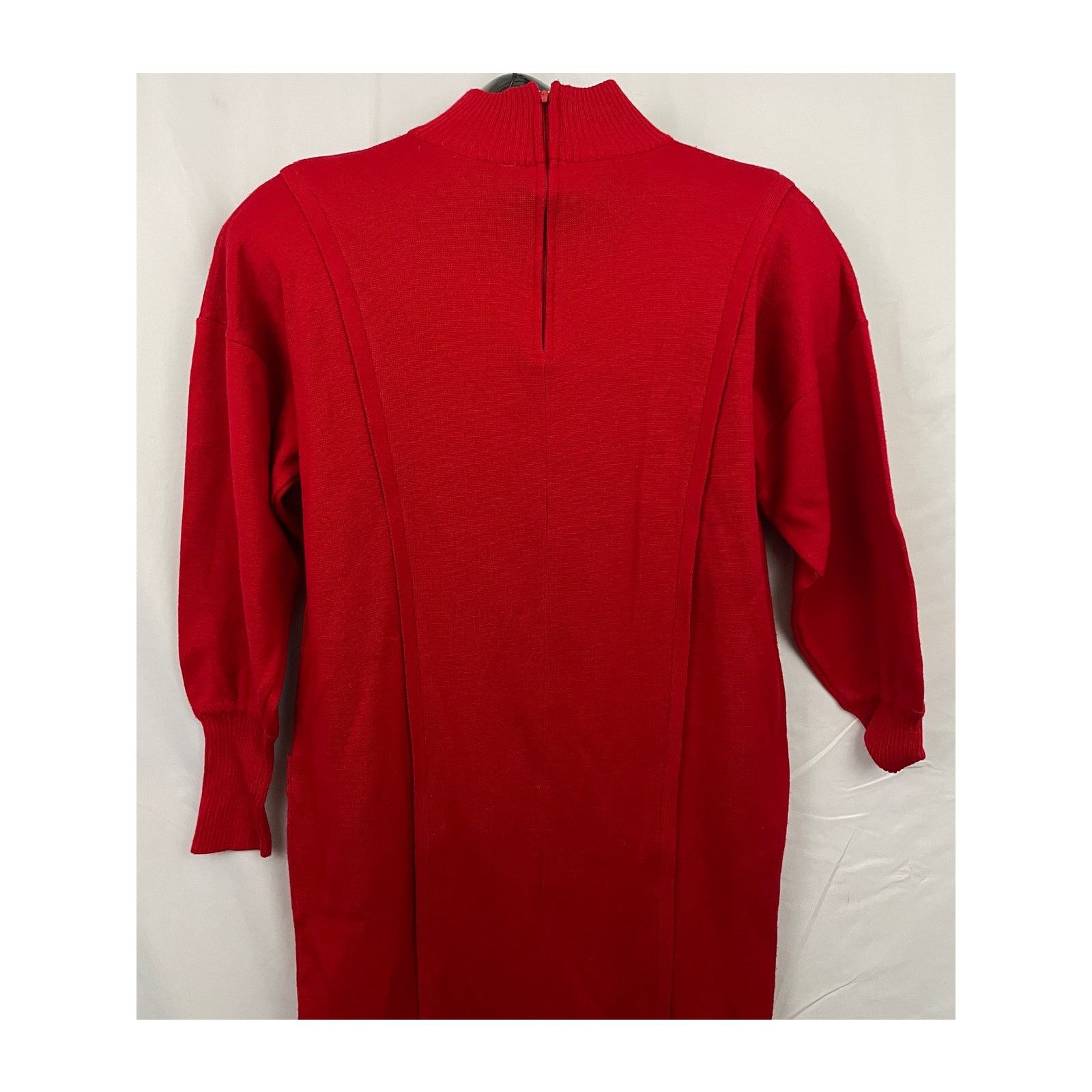 Saks Fifth Avenue VTG Saks Fifth Avenue Red Wool Blend Dress Women's Sz 10 Size L / US 10 / IT 46 - 9 Thumbnail