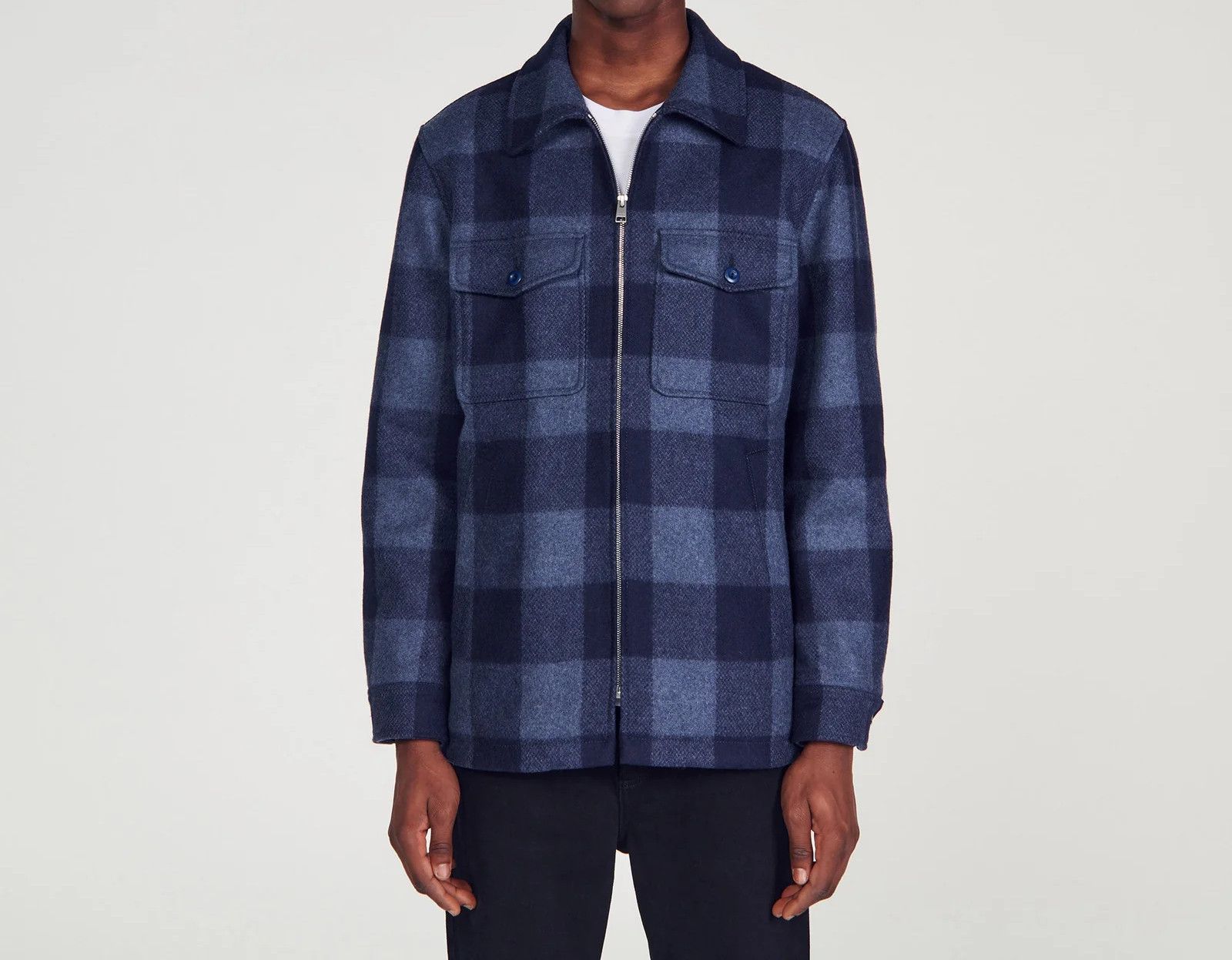 Sandro SANDRO Paris blue checkered light padded wool jacket Medium Size US M / EU 48-50 / 2 - 3 Thumbnail