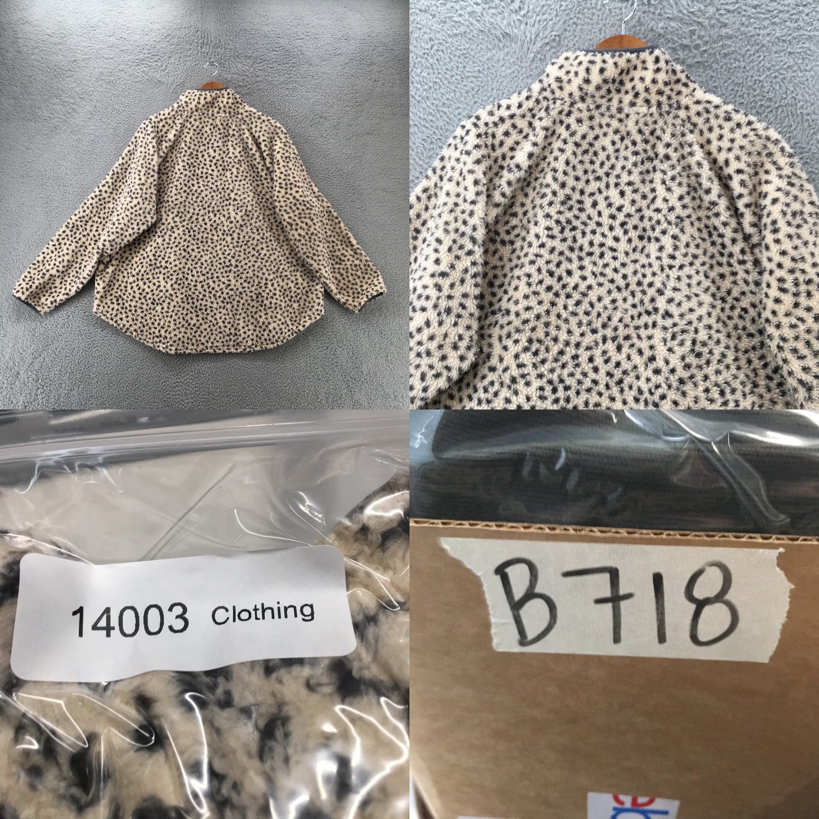 Vintage Maurices Quilted Leopard Sherpa Pullover Sweater Womens 3X Beige Snap Button Size XXL / US 16-18 / IT 52-54 - 8 Thumbnail