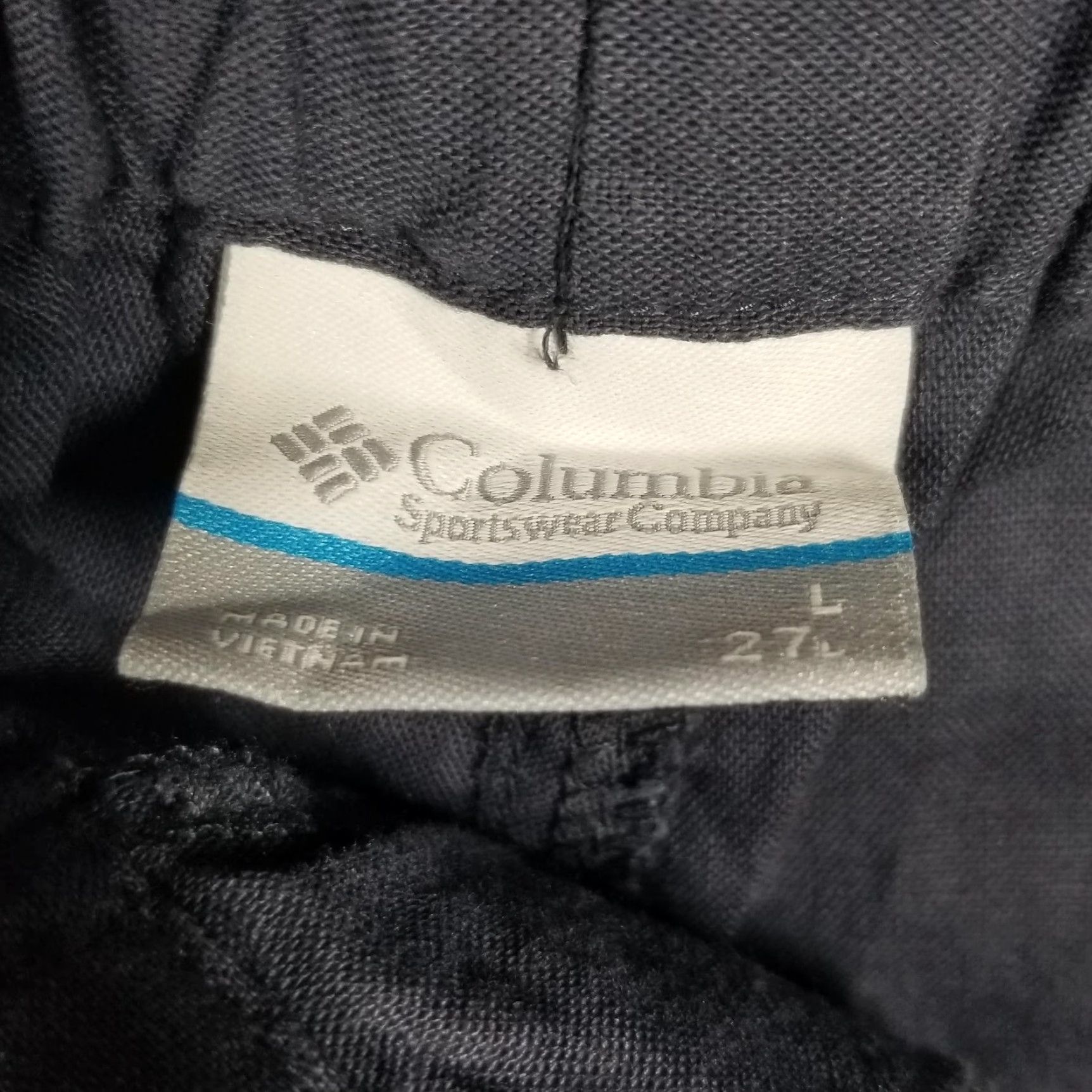 Vintage Columbia Oatka Garden Capri Pants Womens Large Blue Linen Active XK8974-419 Size 36" / US 14 / IT 50 - 3 Thumbnail