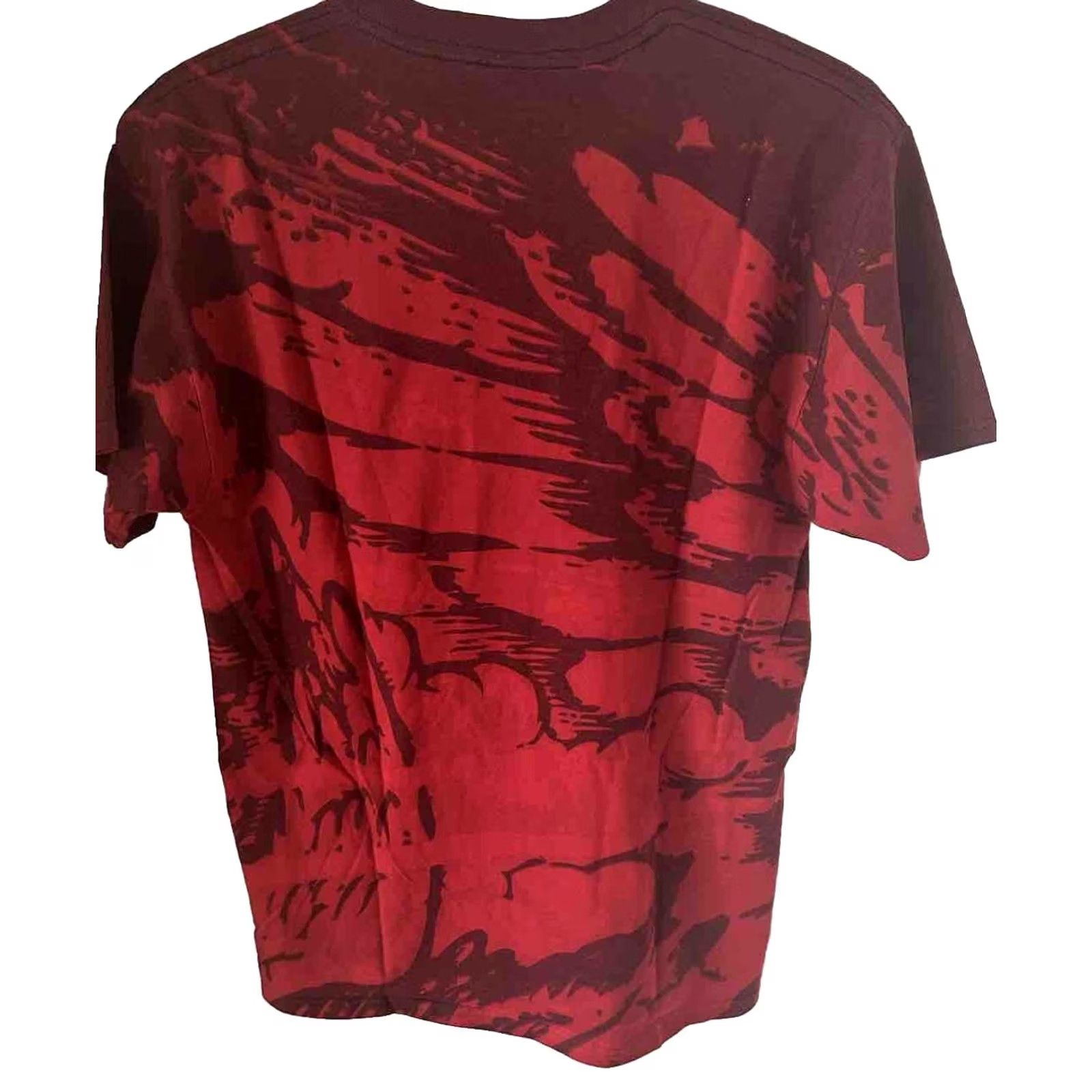 Jerzees VINTAGE JERZEES Red AOP St. Michael Defend US ALL Shirt Adult Medium 90s RARE Men Size US M / EU 48-50 / 2 - 2 Thumbnail
