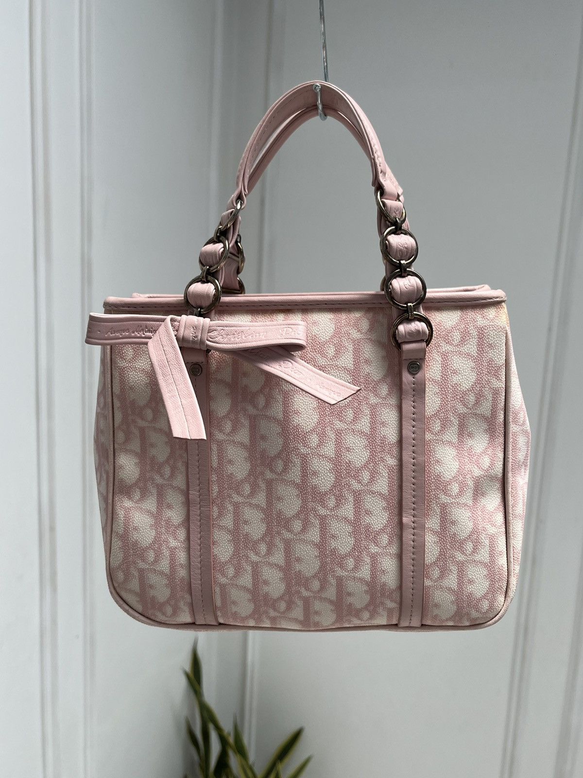 Dior pink trotter romantique handbag