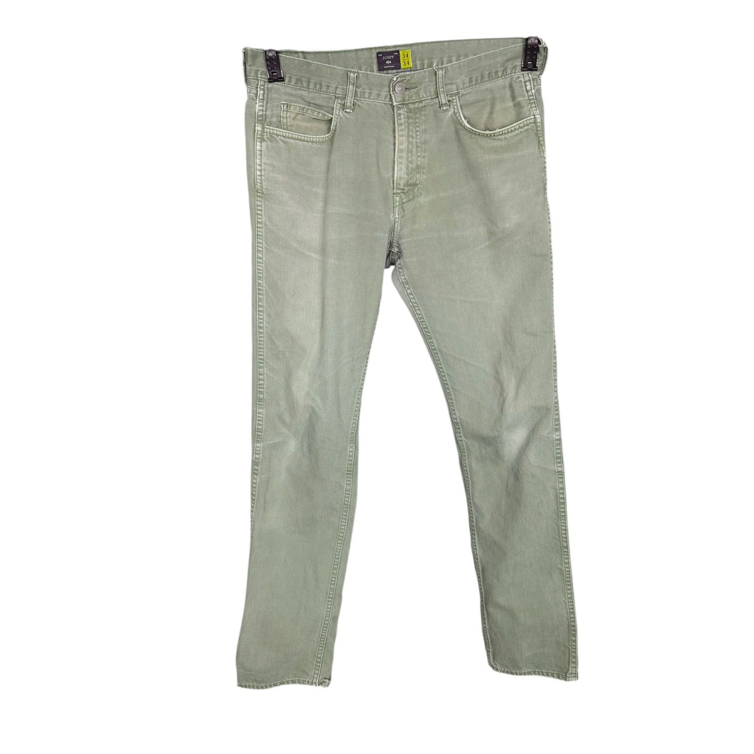 J.Crew J Crew Jeans Mens Green 484 Slim Straight Garment Dyed 34x34 Size US 34 / EU 50 - 1 Thumbnail