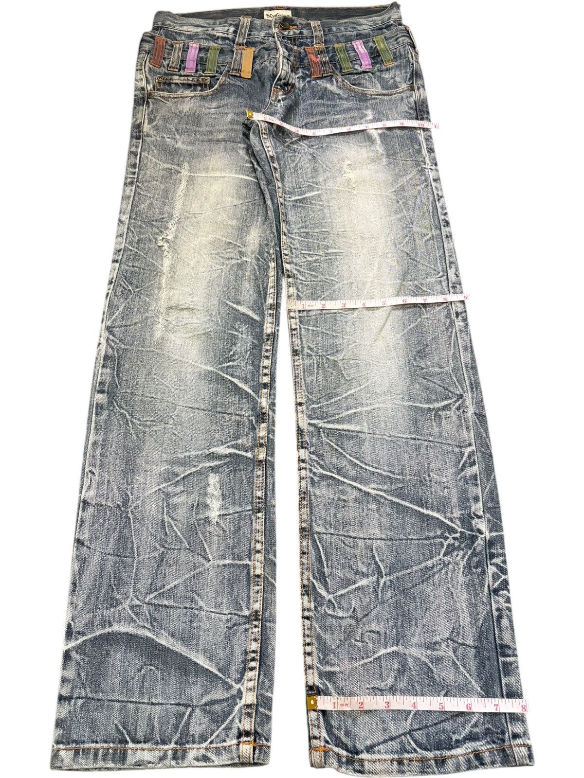 Edwin Vintage Japanese Nylaus Double Waist Distressed Jeans Size US 31 - 8 Thumbnail