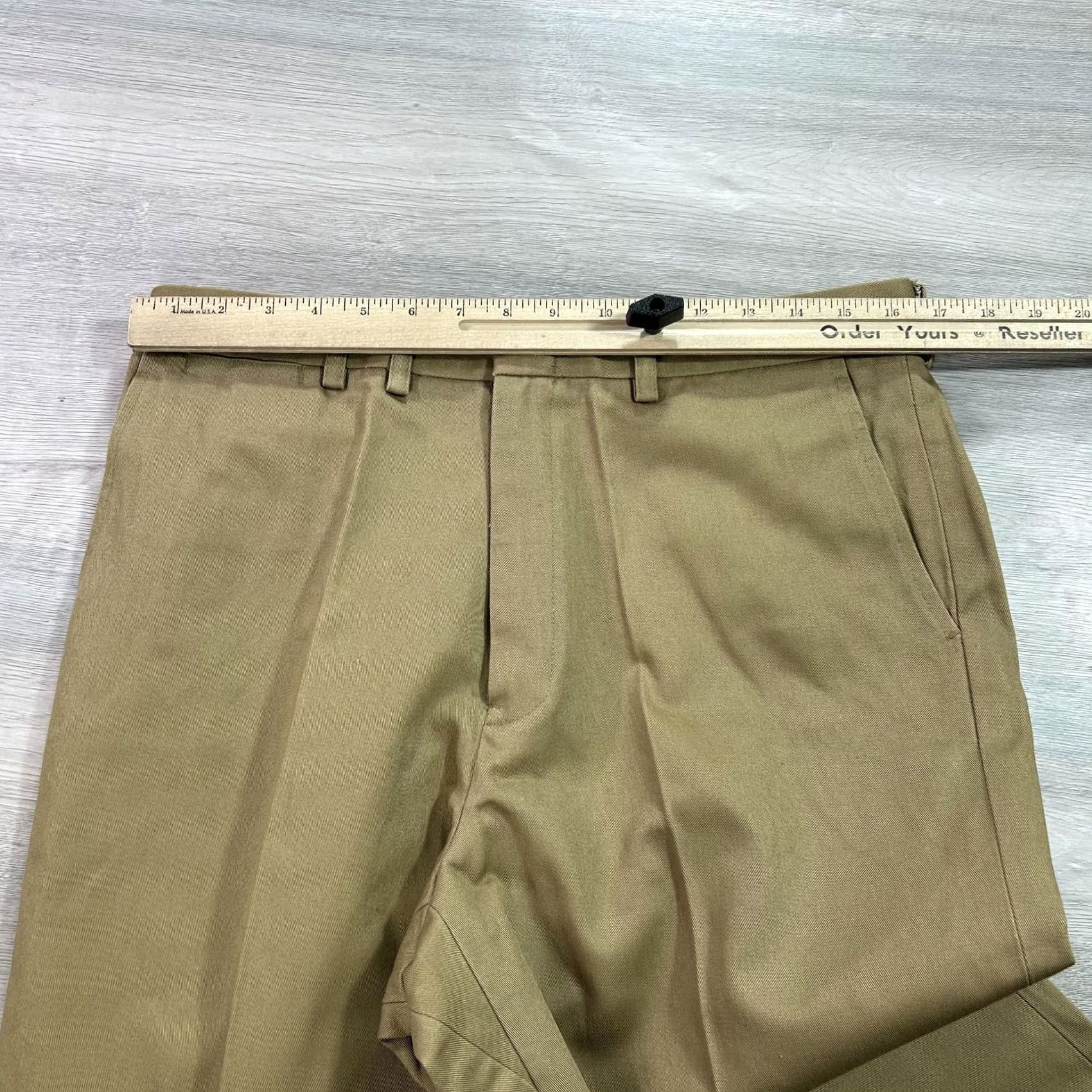 Vintage NEW J. Peterman Pants Mens 34 Khaki Chino Flat Front Unhemmed Made in USA Size US 34 / EU 50 - 6 Thumbnail