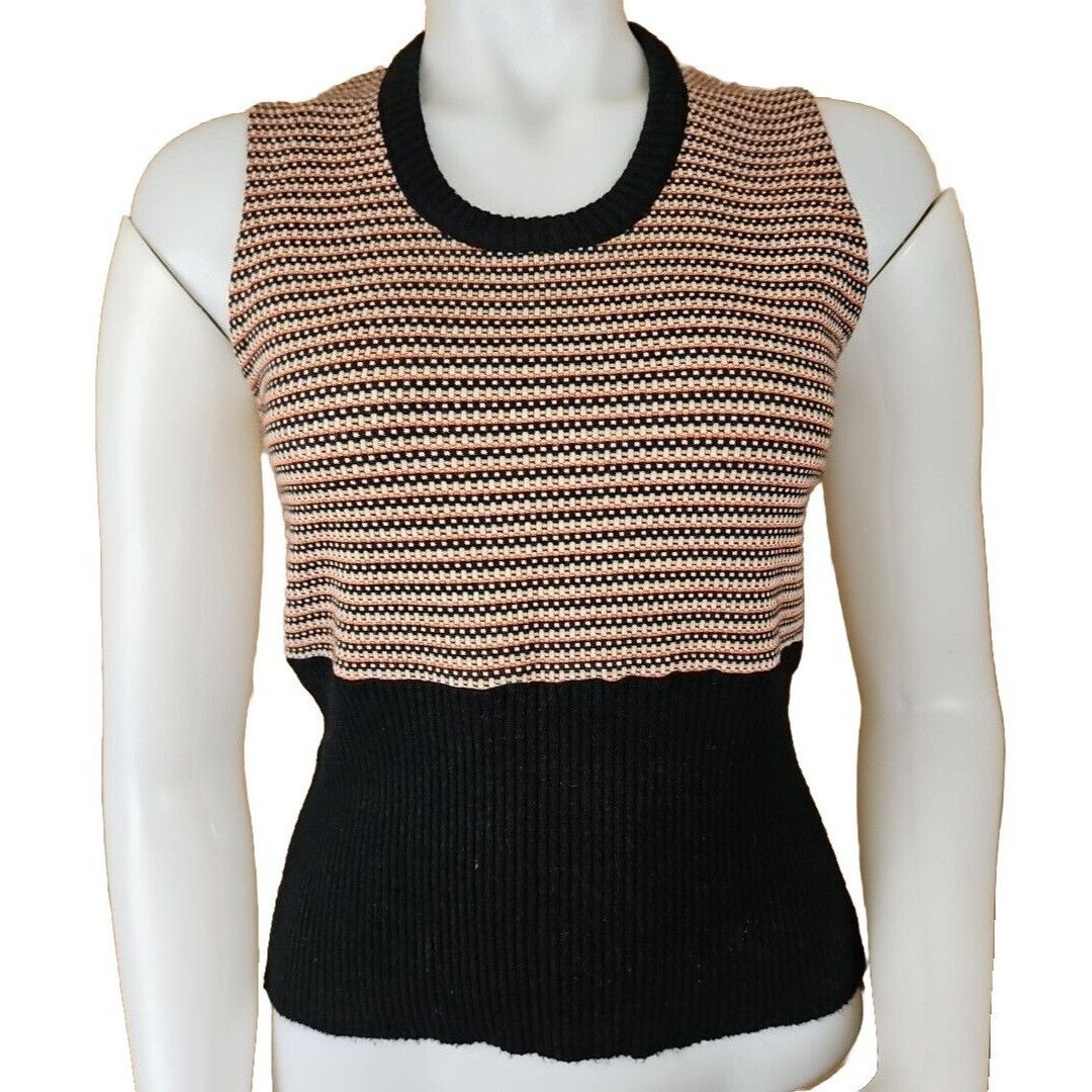 Vintage Vintage Elaine Post Sweater Vest Womens M 70s Acrylic Geomet Size M / US 6-8 / IT 42-44 - 1 Thumbnail