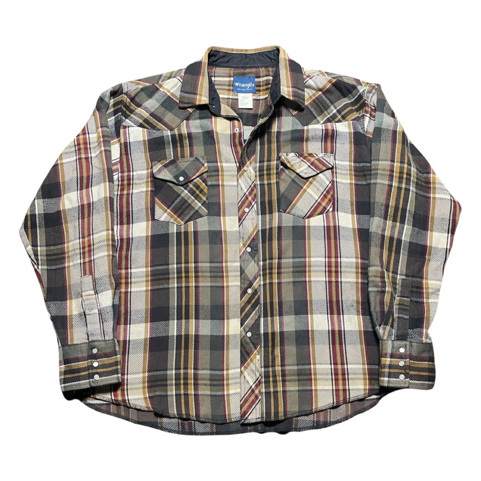 Wrangler Vintage Wrangler Shirt Mens Large Blue Orange Western Pearl Size US XL / EU 56 / 4 - 1 Thumbnail