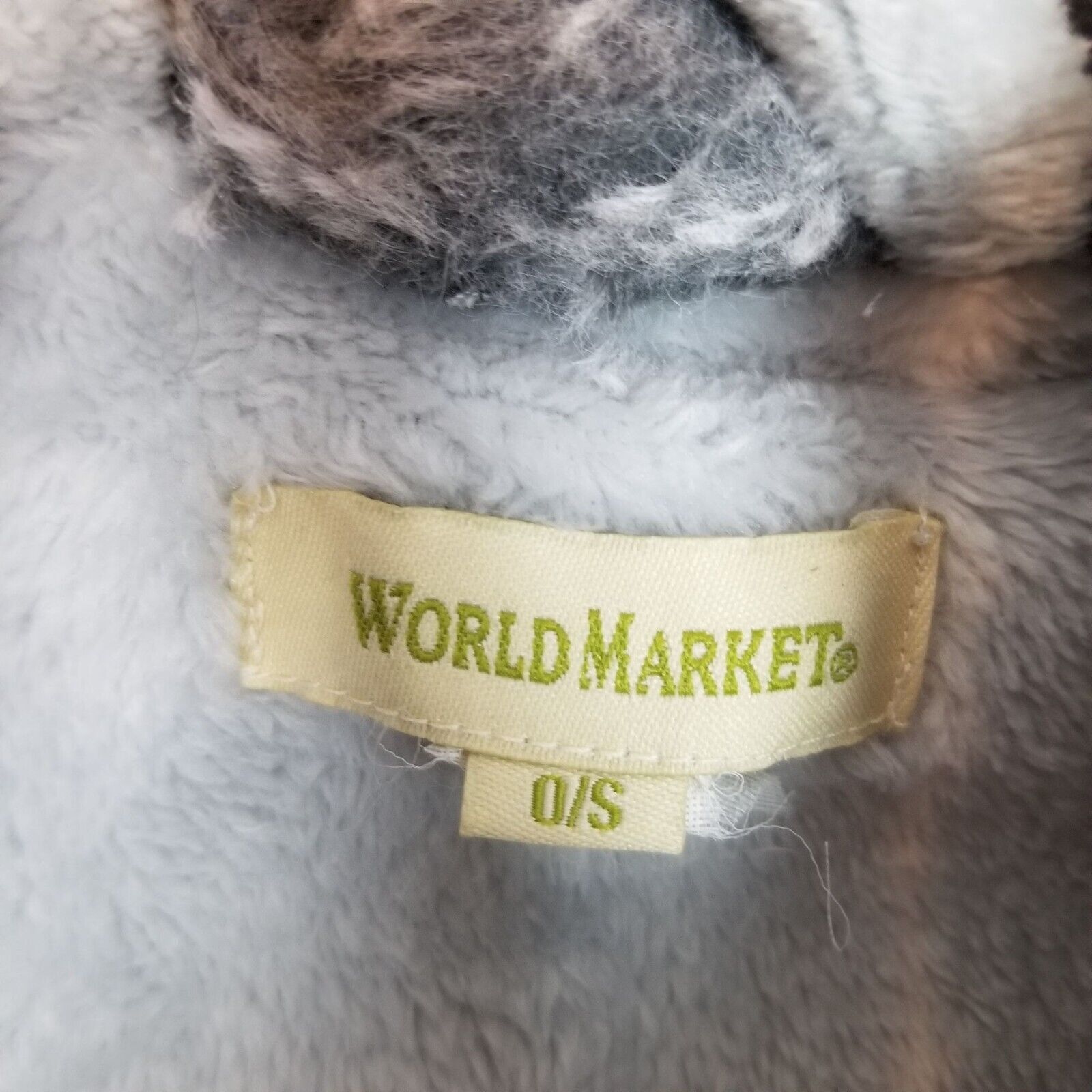 Market World Market Womens Bath Robe OS Gray Comfy Cozy Faux Fur Size ONE SIZE - 6 Thumbnail