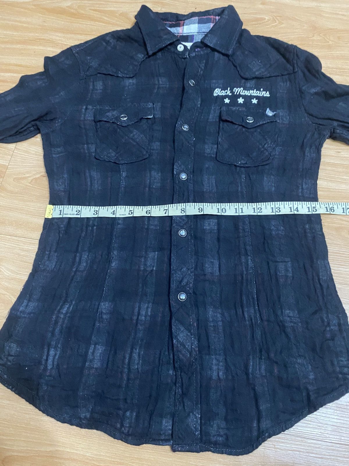 Japanese Brand Vintage Black Mountains Western Shirt – Snap Buttons Size L / US 10 / IT 46 - 12 Thumbnail