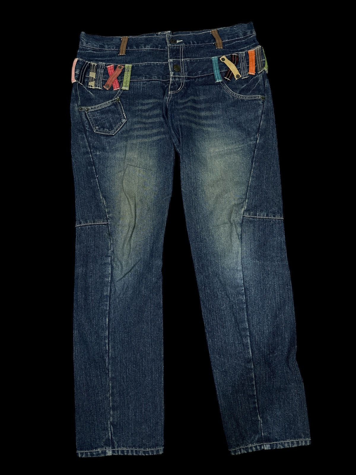 Japanese Brand Twist Legs 🎌💥 Denim Streewear Double Waist 💥 Size US 34 / EU 50 - 1 Thumbnail