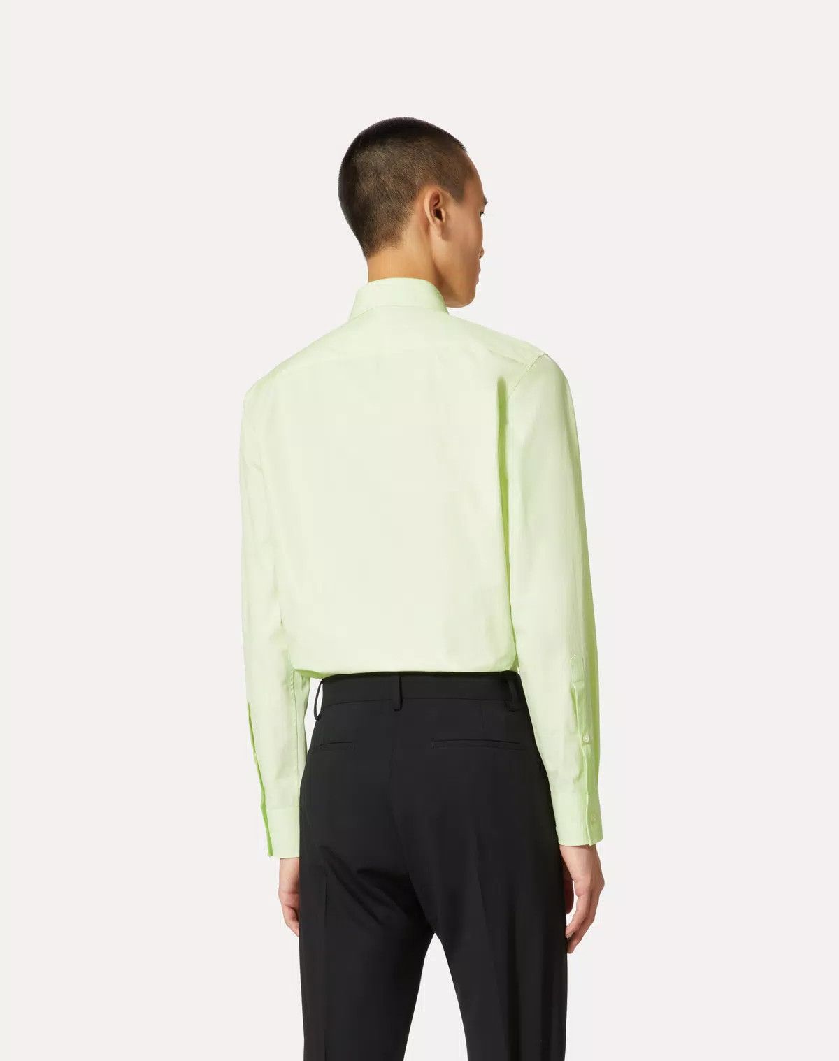 Valentino oc11z0625 Heavy Cotton Poplin Shirt in Yellow Mint Size US XS / EU 42 / 0 - 3 Thumbnail