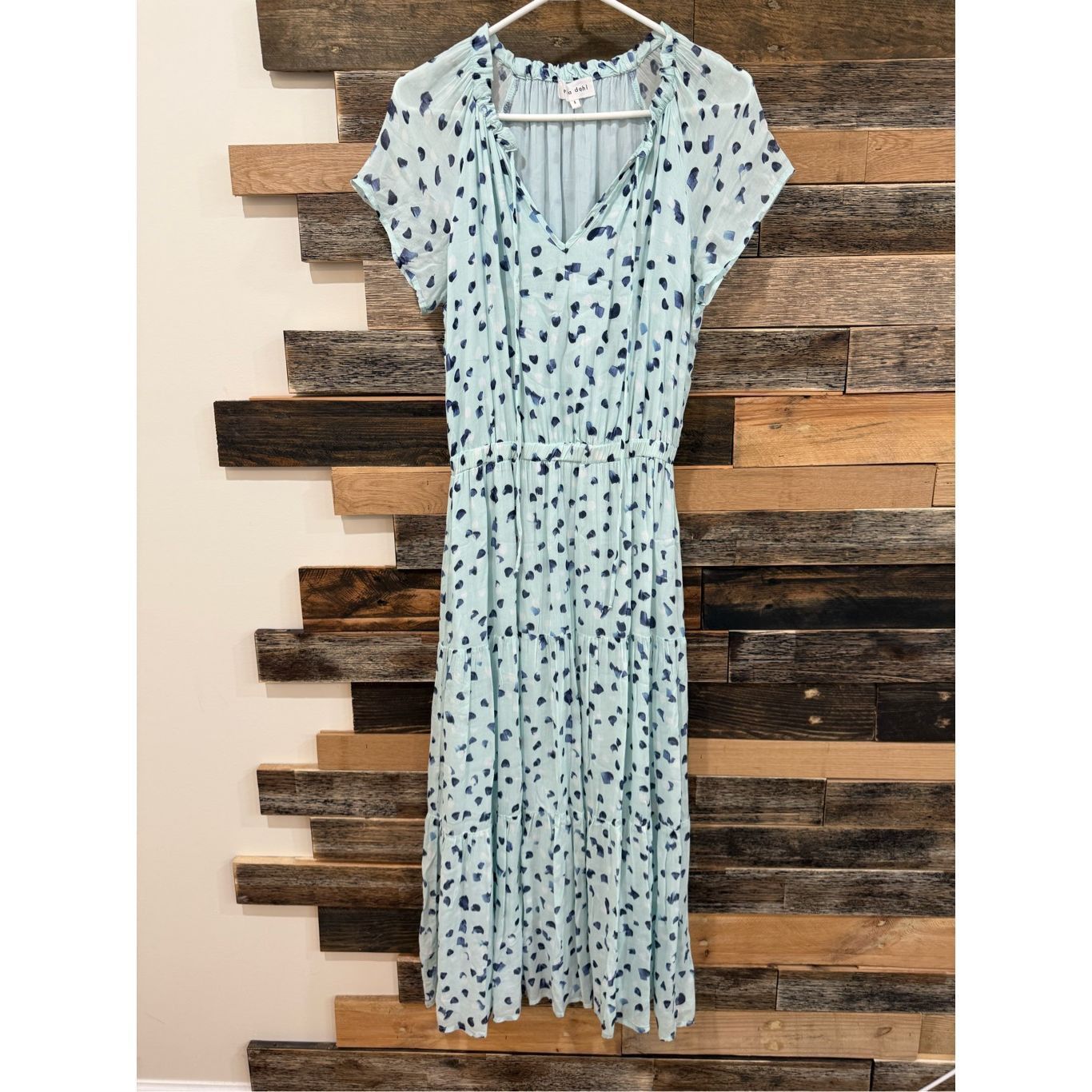 Bella Dahl BELLA DAHL Flutter Raglan Maxi Tier Dress in Seaspray Dots S Size S / US 4 / IT 40 - 3 Thumbnail