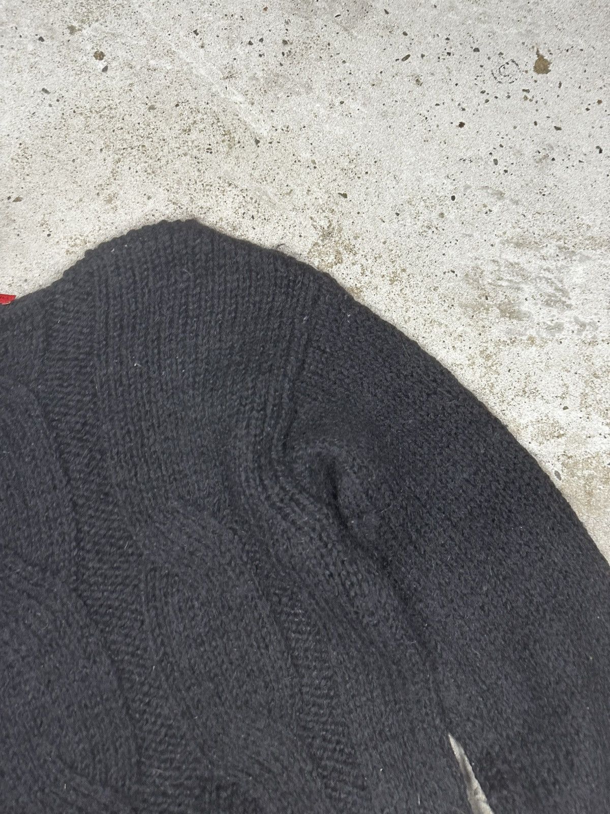 Prada Wool & Mohair Black Cable Knit Sweater Jumper