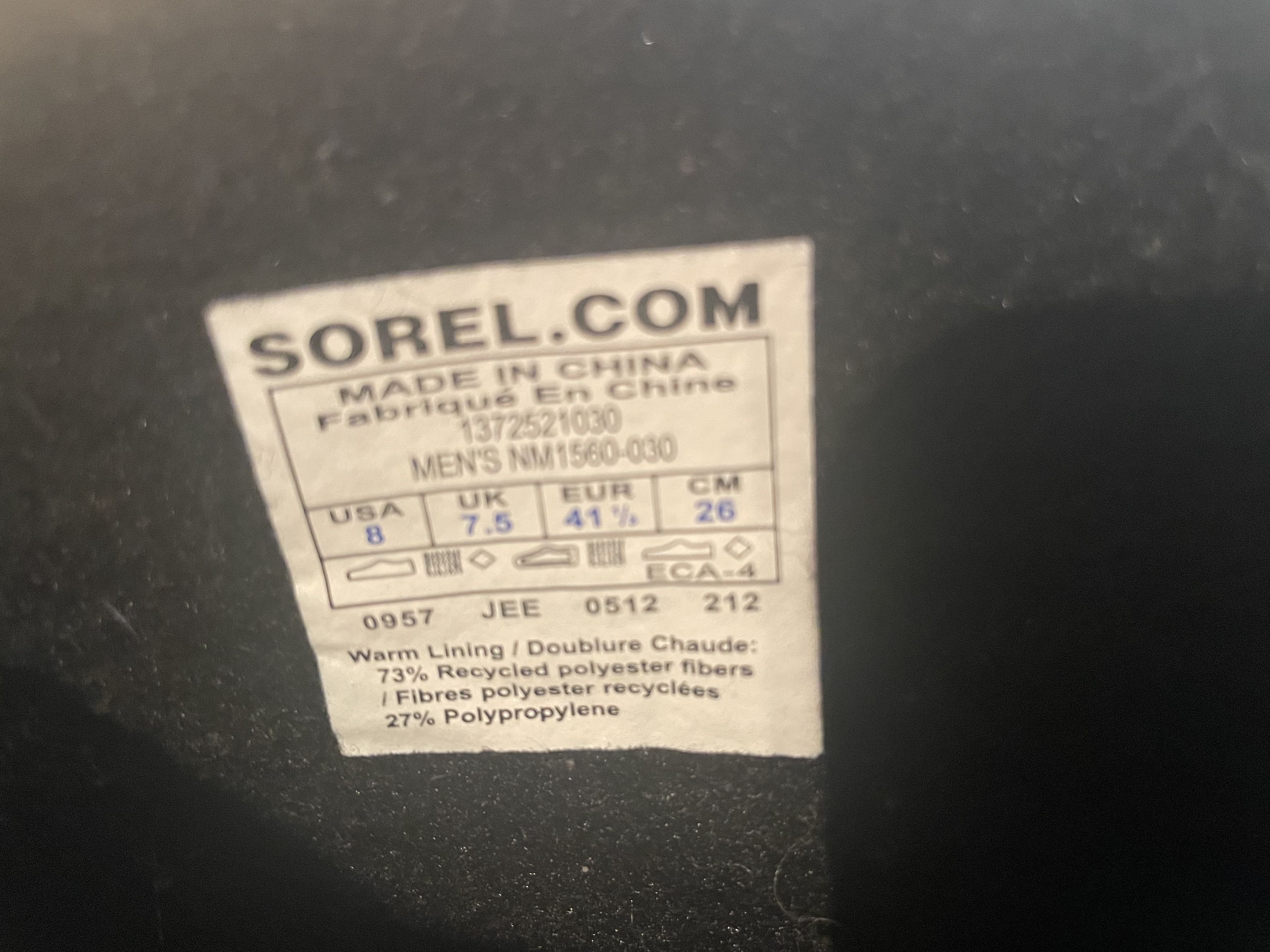 SOREL SOREL WINTER BOOTS - Grey/Red/Navy - Felt Lined - MENS Size US 8 / EU 41 - 2 Thumbnail