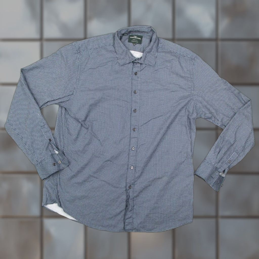 Rodd & Gunn Rodd & Gunn Shirt Mens 2XL Blue Sports Fit Button Up Long Sleeve Casual Work Geometric Pattern - Cotton Knit, Regular Size, City Preppy Style - Mens Size US XXL / EU 58 / 5 - 1 Thumbnail