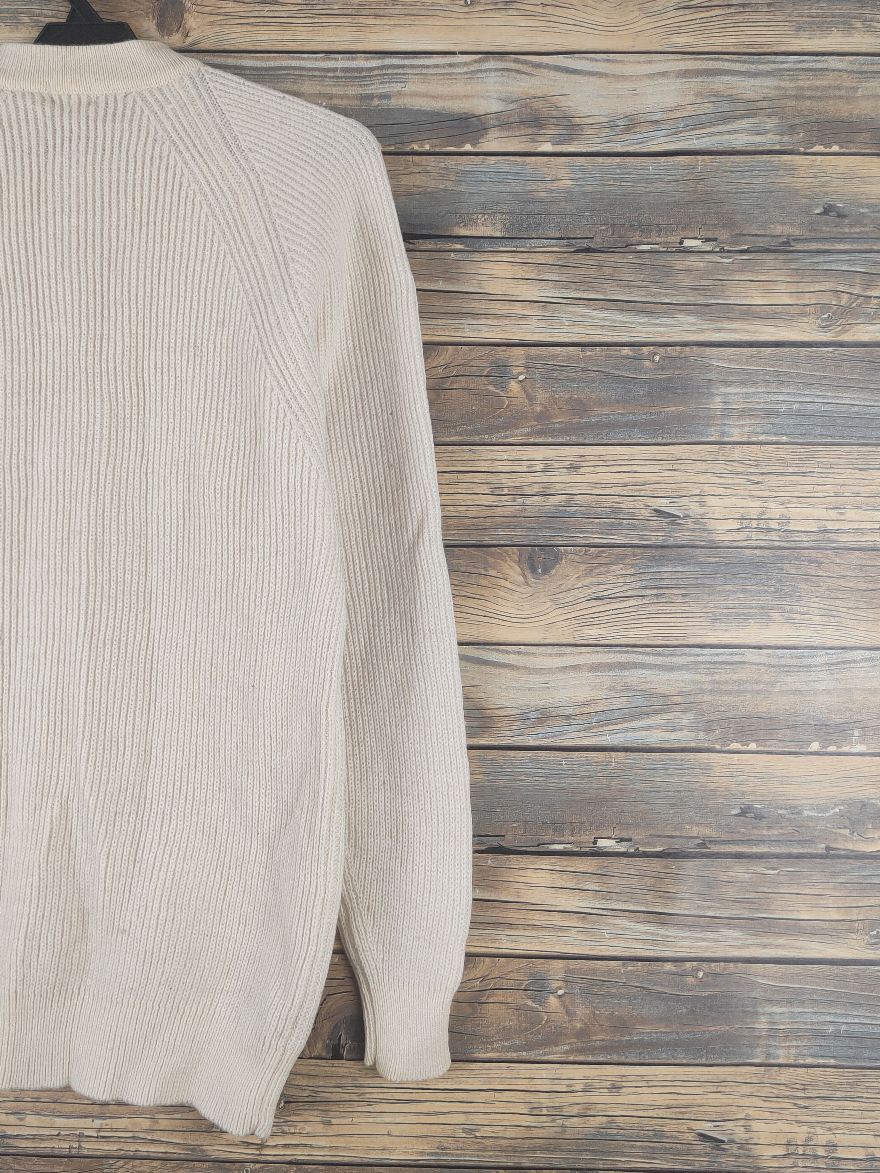 Renoma Renoma Cream Knitwear ripped distressed Cardigan #W1202 Size M / US 6-8 / IT 42-44 - 10 Thumbnail