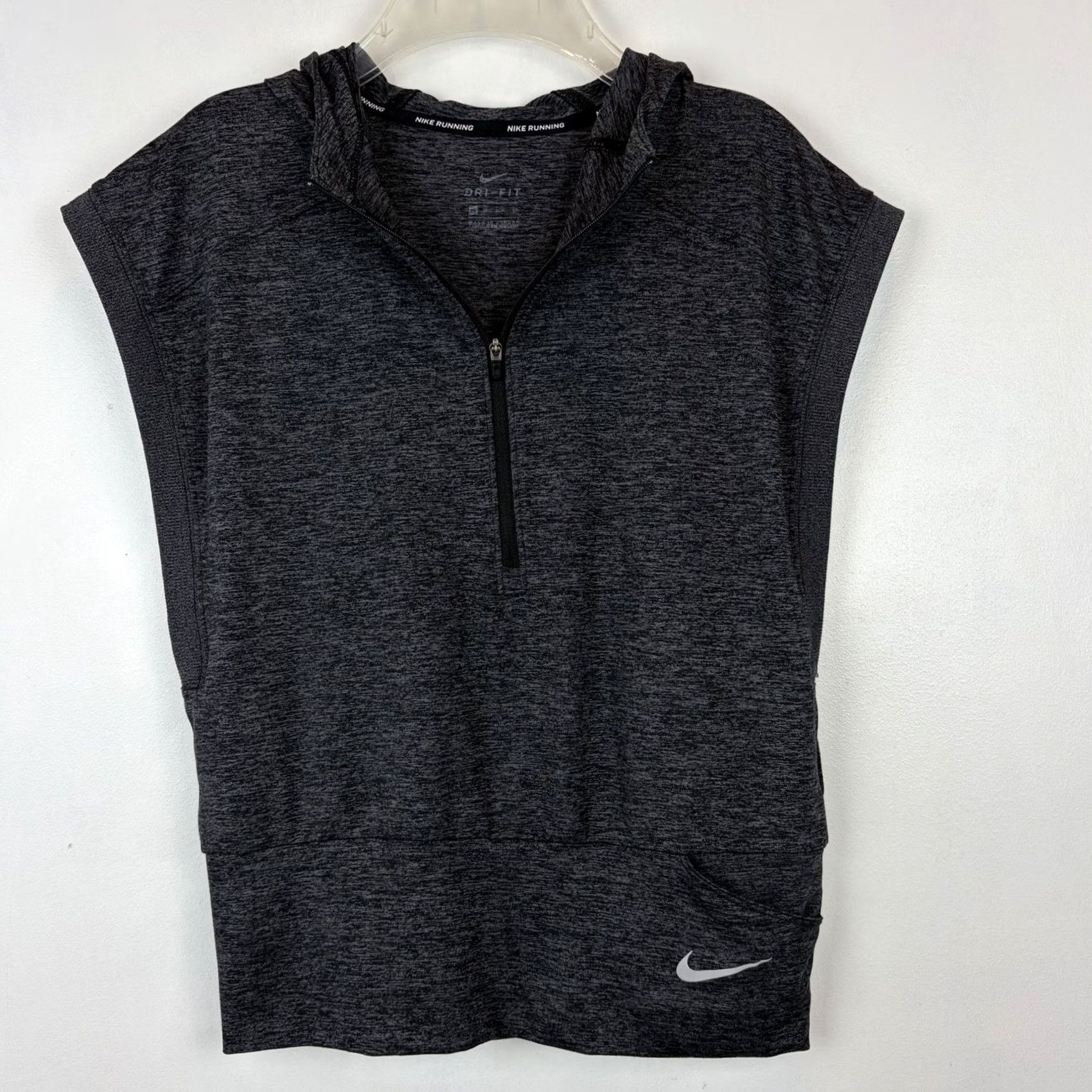 Nike Nike Vest Womens L Dark Gray Running Funnel Neck Training Grey Size L / US 10 / IT 46 - 7 Thumbnail