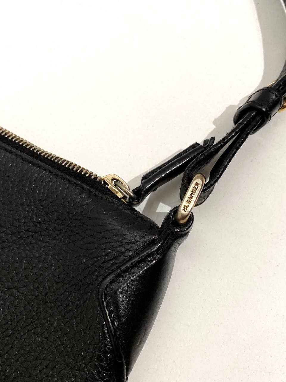 Jil Sander Jil Sander Black Logo Lamb Leather Hand Shoulder Bag Size ONE SIZE - 8 Thumbnail
