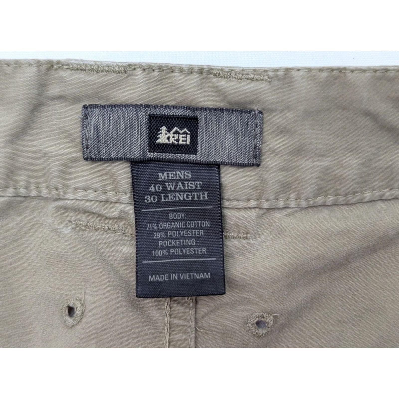 Vintage REI Mens Pants 39x29 Cargo Beige Lightweight Outdoor Hiking Nature Sports Size US 39 - 7 Thumbnail