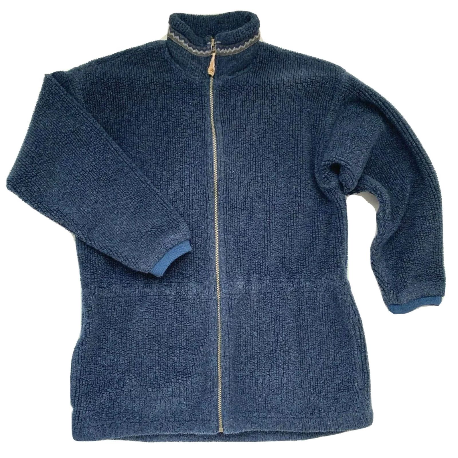 Vintage VINTAGE Columbia Jacket womens 90s Full Zip Fleece Made in USA Blue Size M Womens 90s USA Theme/Pattern: Solid, Hiking, Casual Size M / US 6-8 / IT 42-44 - 2 Thumbnail