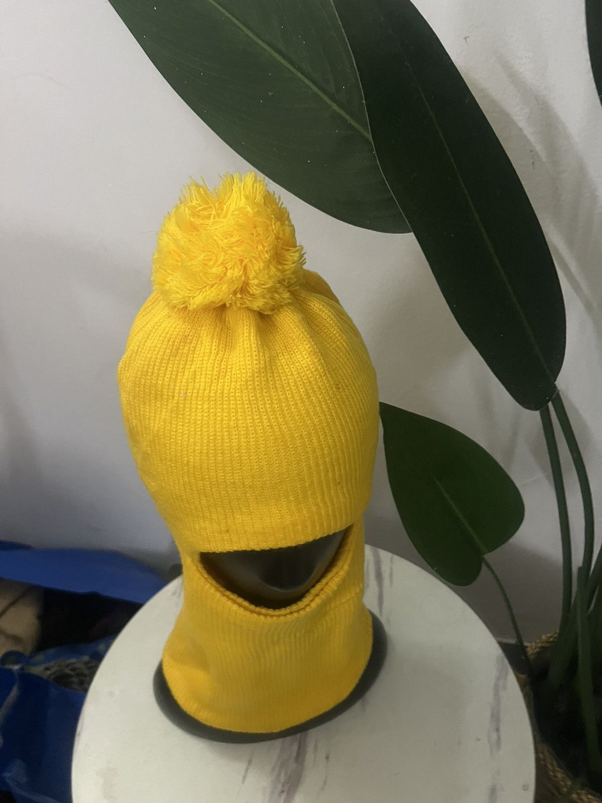 Vintage UNKNOW BALACLAVA YELLOW BEANIE HAT Size ONE SIZE - 3 Thumbnail
